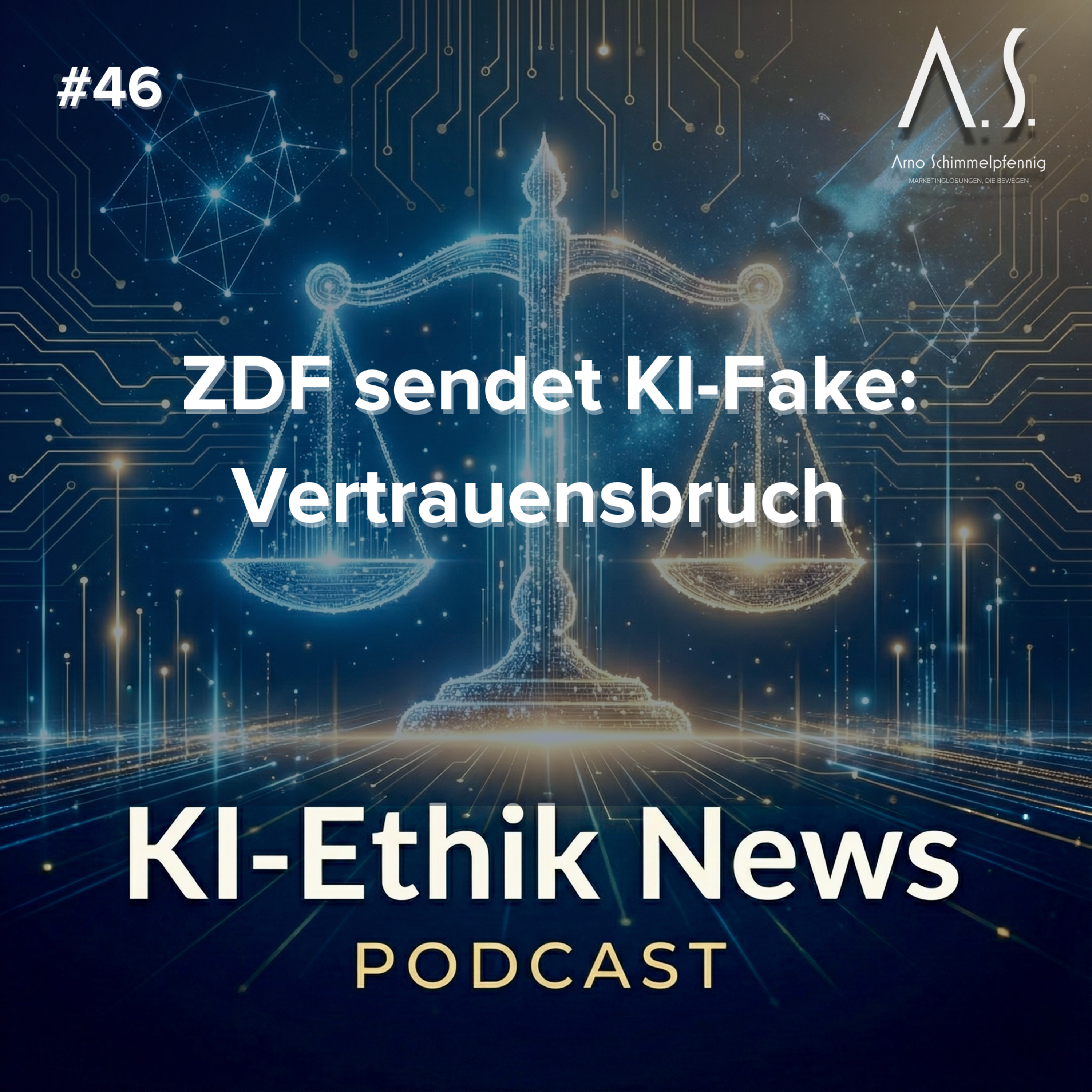 Cover der Folge: ZDF sendet KI-Fake: Vertrauensbruch – WHERE-Framework erklärt Rollout-Frust – Claude steuert Maus „wie von Geisterhand“ | KI Ethik News 20.02.2026