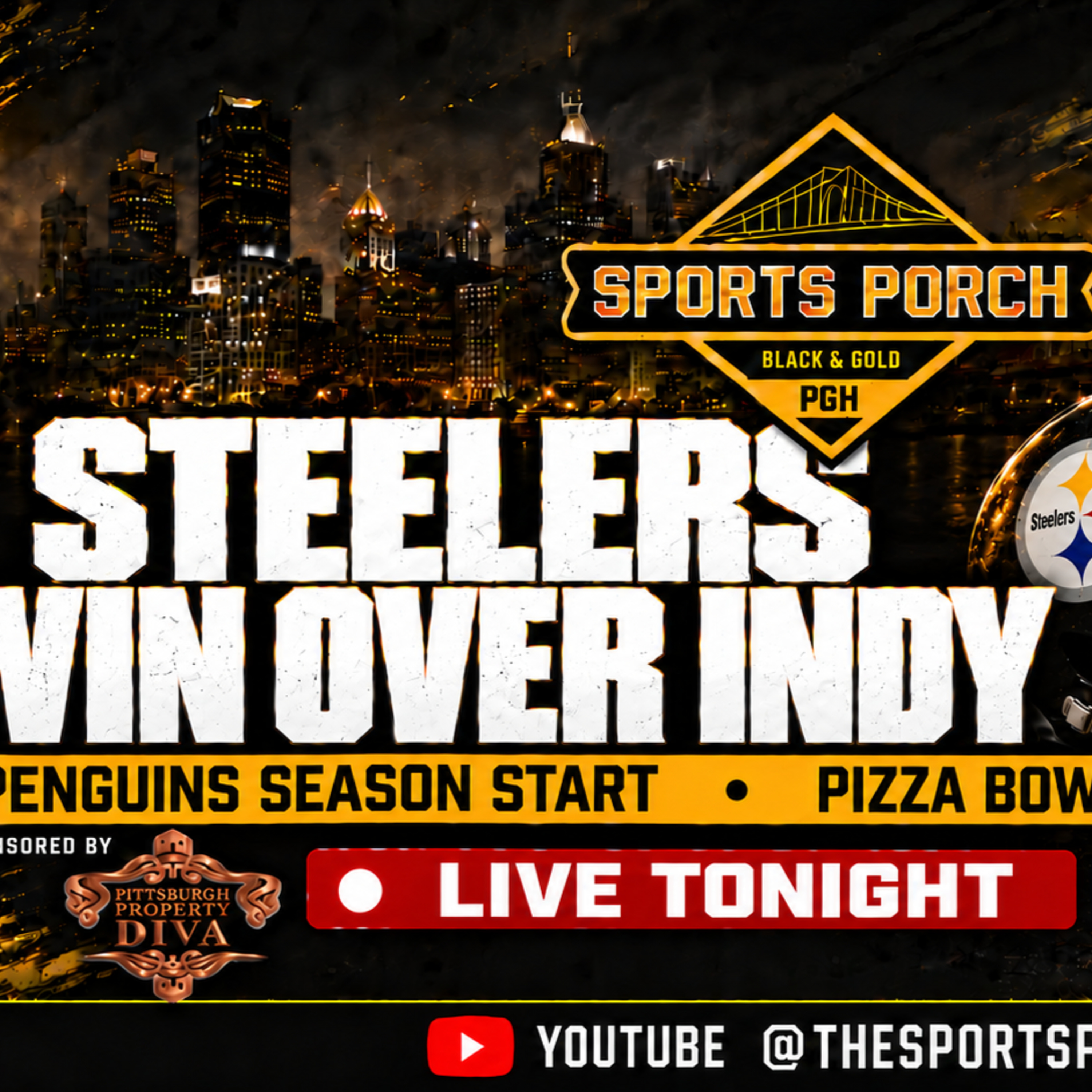 Steelers Win v Indy – Pens Start – Pizza Bowl