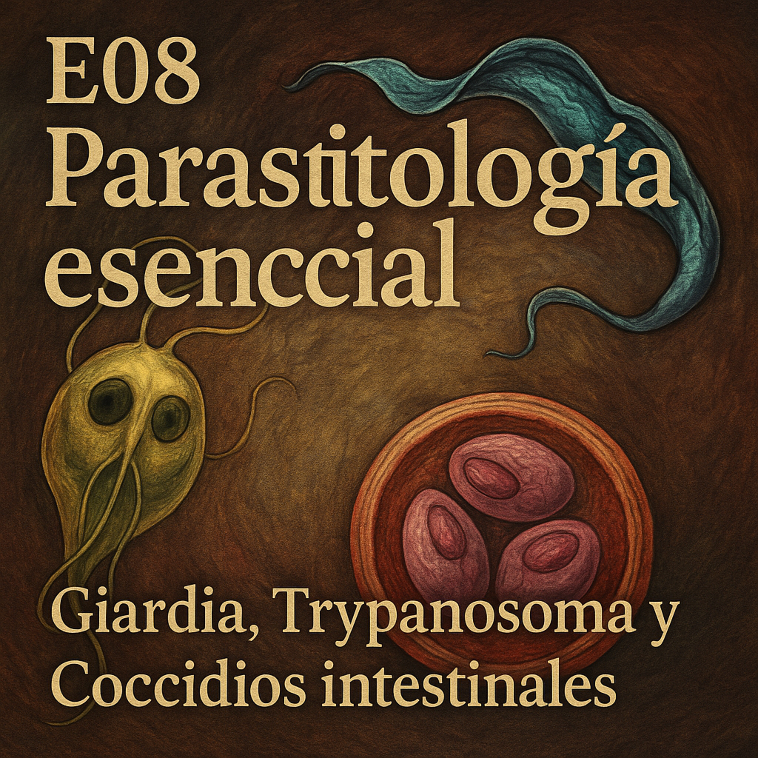 E08 — Parasitología esencial: Giardia, Trypanosoma у Coccidios intestinales.