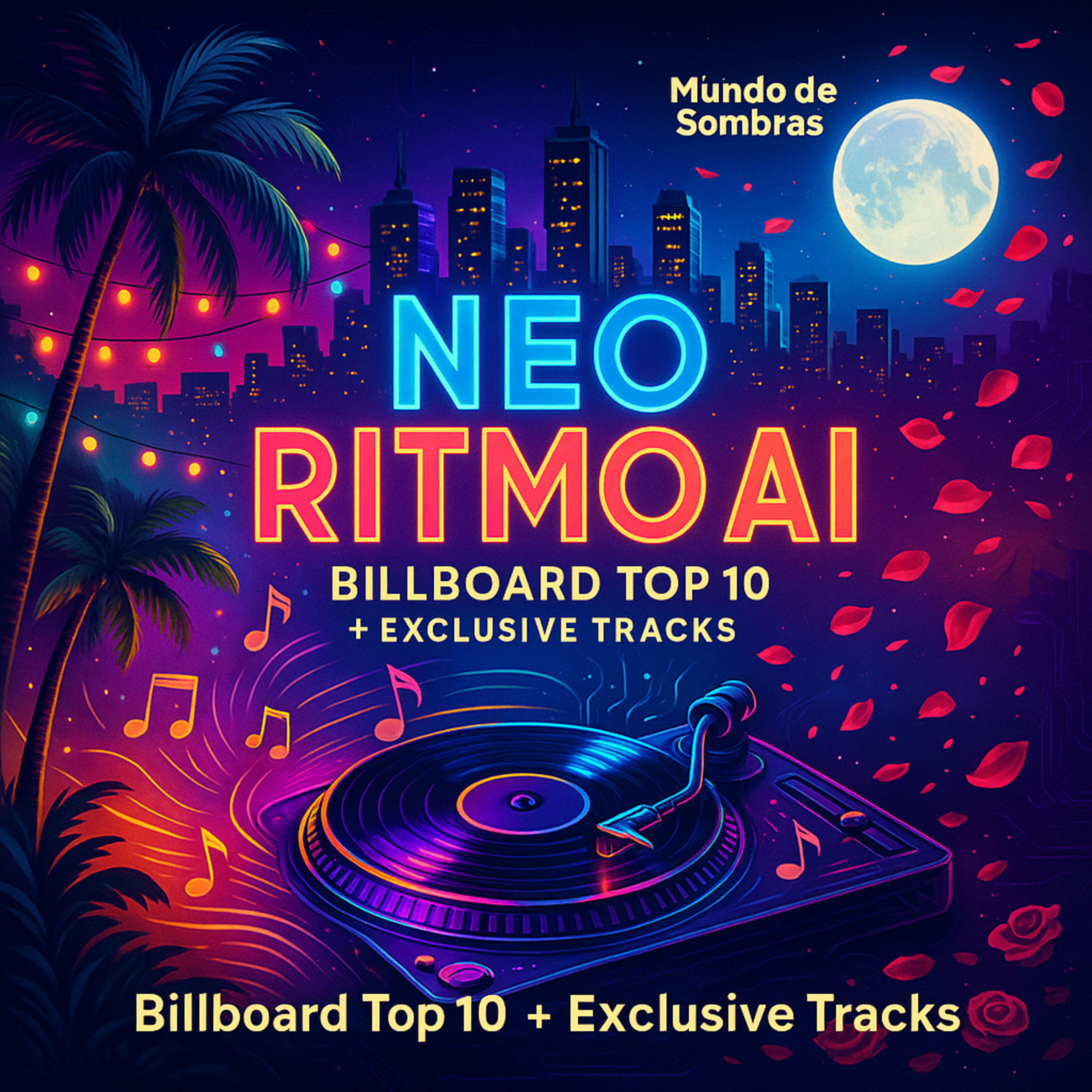 Neo Ritmo AI: Billboard Top 10, Reggaeton AI Hits Miami Club & Ritmo sin Final, Romantico AI’s Mundo de Sombras, Latin Music News & Viral Moments EP3 episode artwork