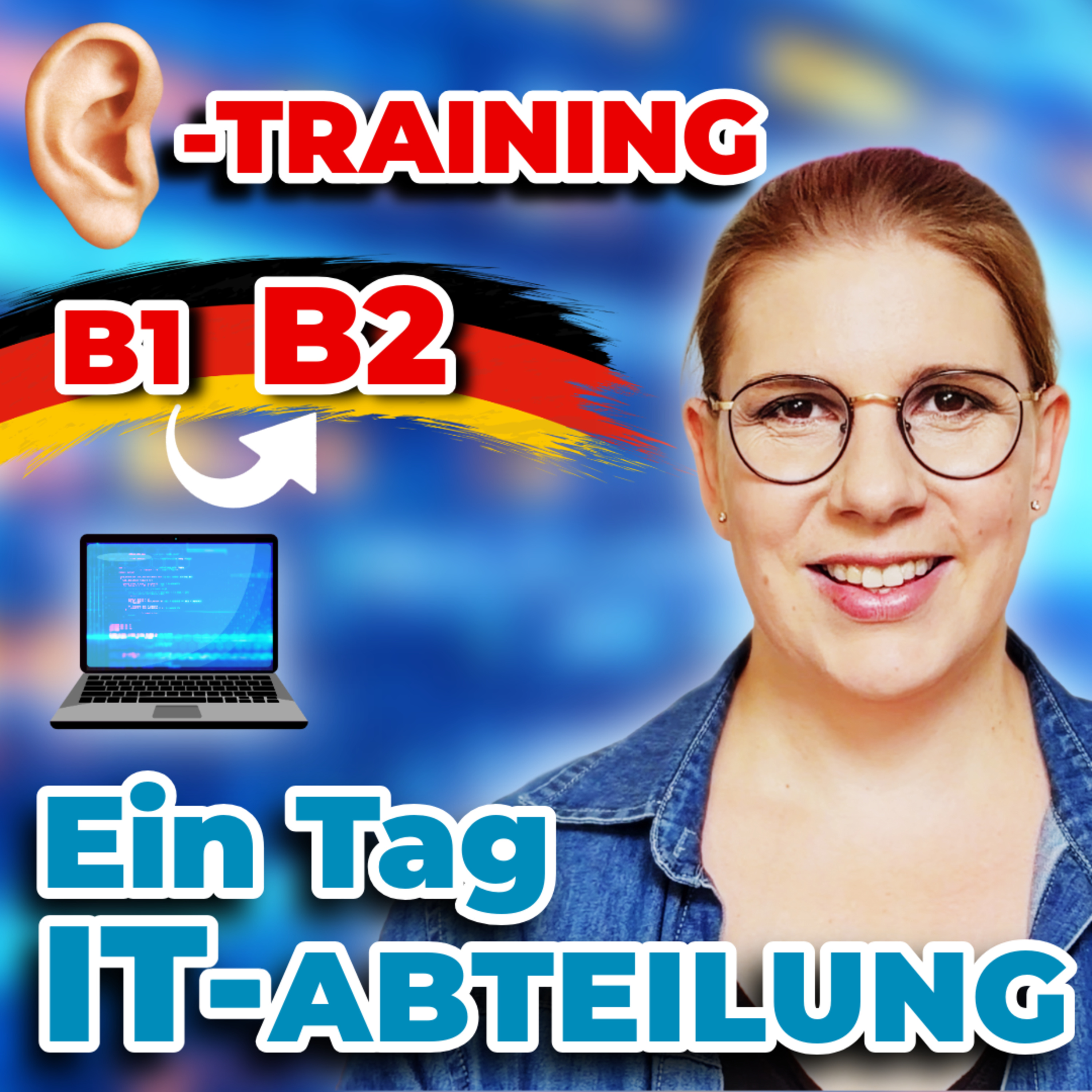 🎧Hörtraining Deutsch B1↗️B2: Ein stressiger Tag in der IT-Abteilung