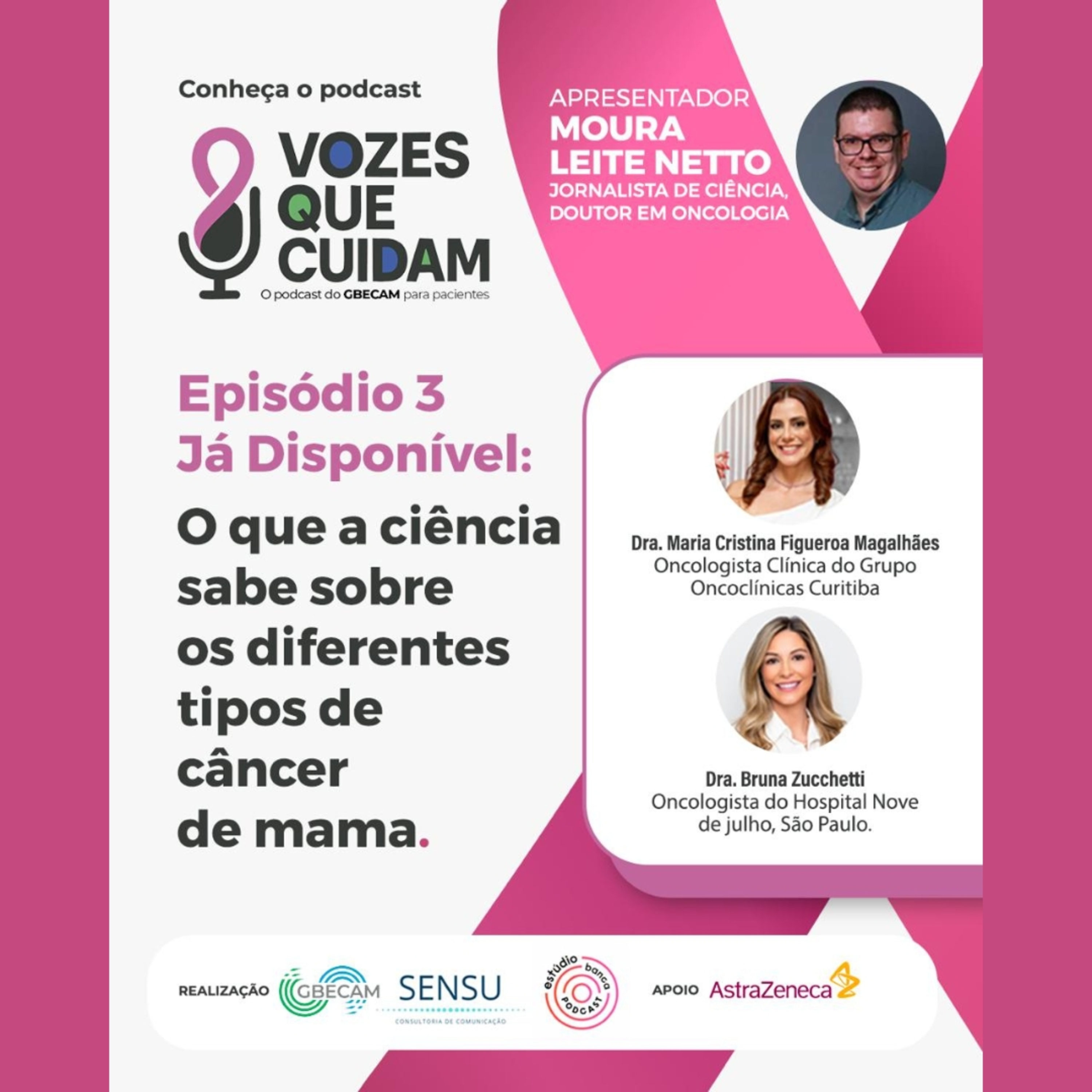 #3 — Vozes que Cuidam — O que a ciência sabe sobre os diferentes tipos de câncer de mama? episode artwork