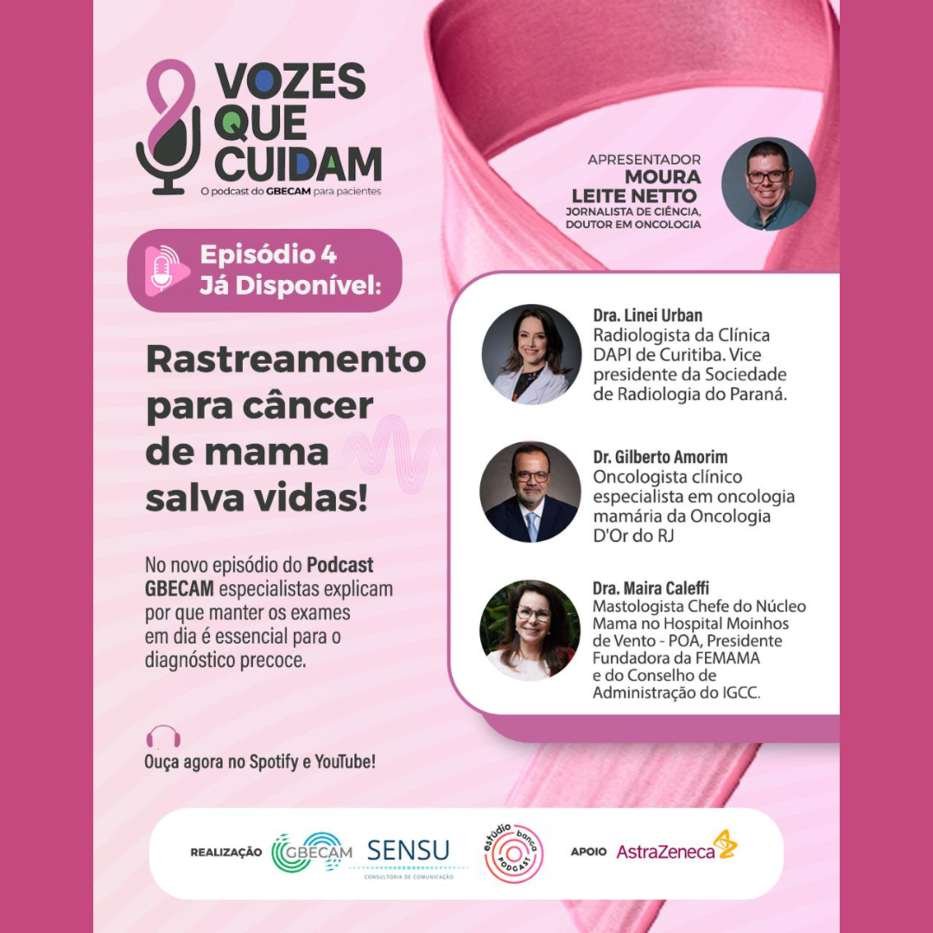 #4 — Vozes que Cuidam — Rastreamento para câncer de mama salva vidas! A importância de estar com os exames em dia! episode artwork