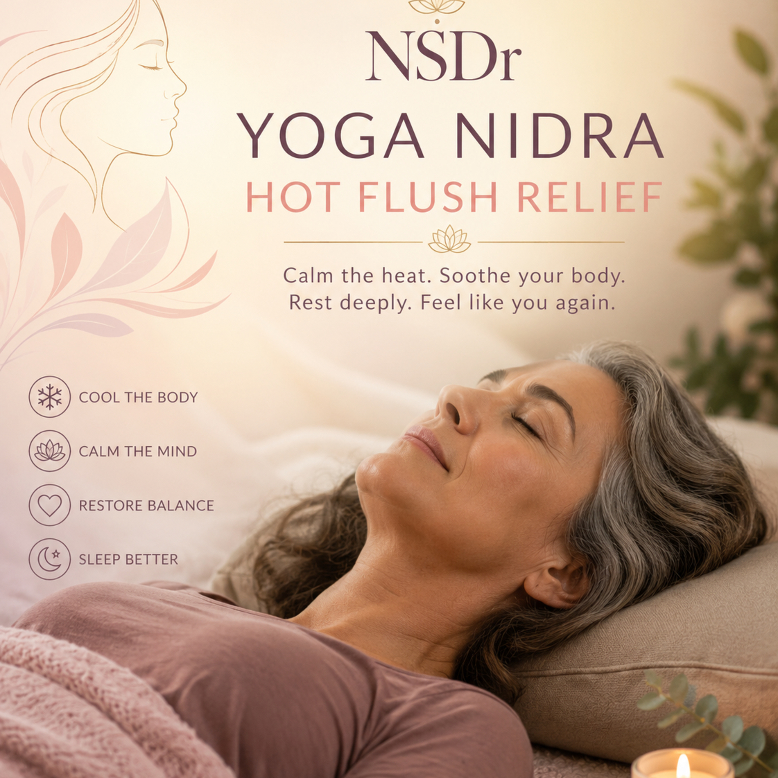 Yoga Nidra for Hot Flush Relief / NSDR/ meditation Menopause, Hormonal Balance and Deep Relaxation  episode artwork