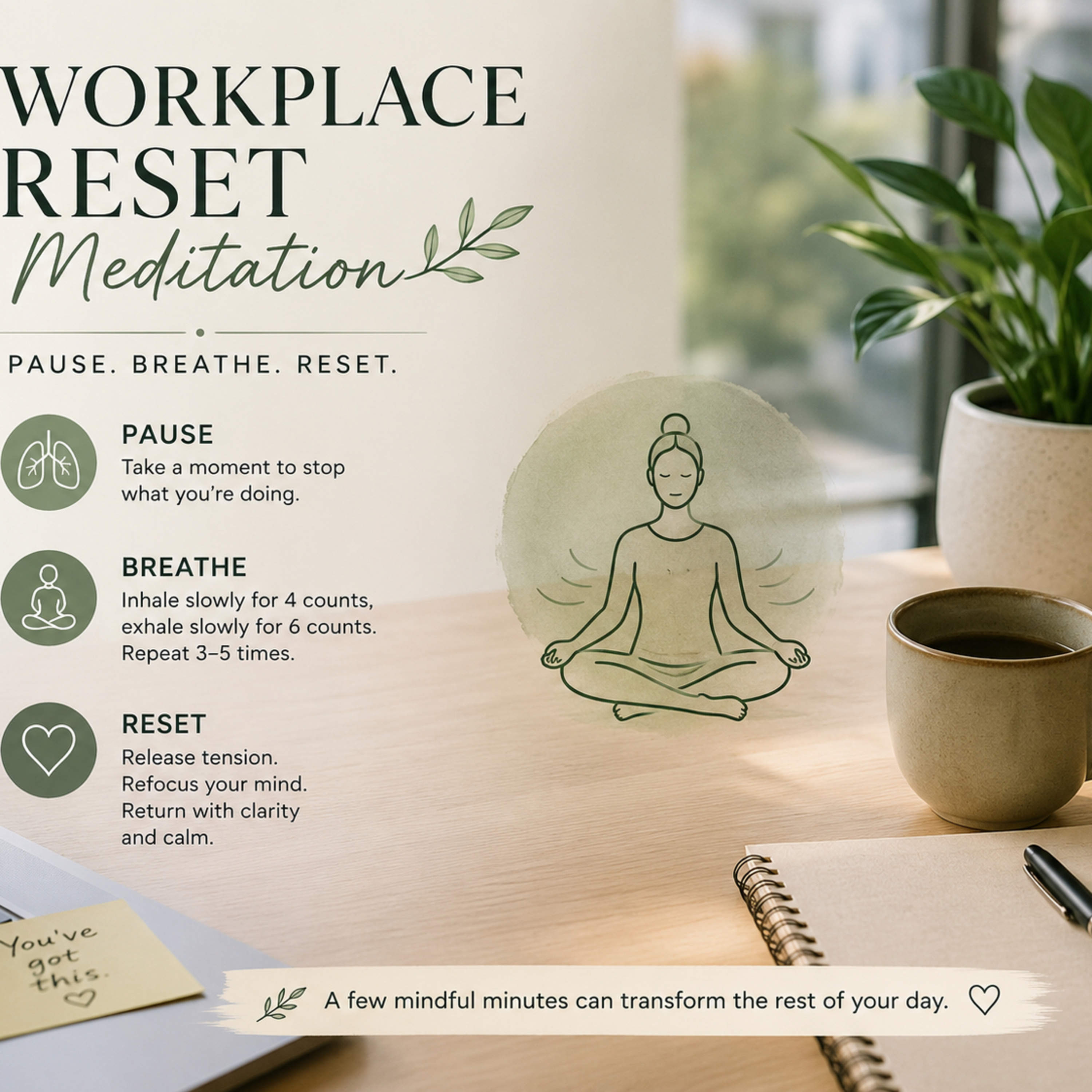Workplace reset meditation/Reduce stress and improve focus at work episode artwork