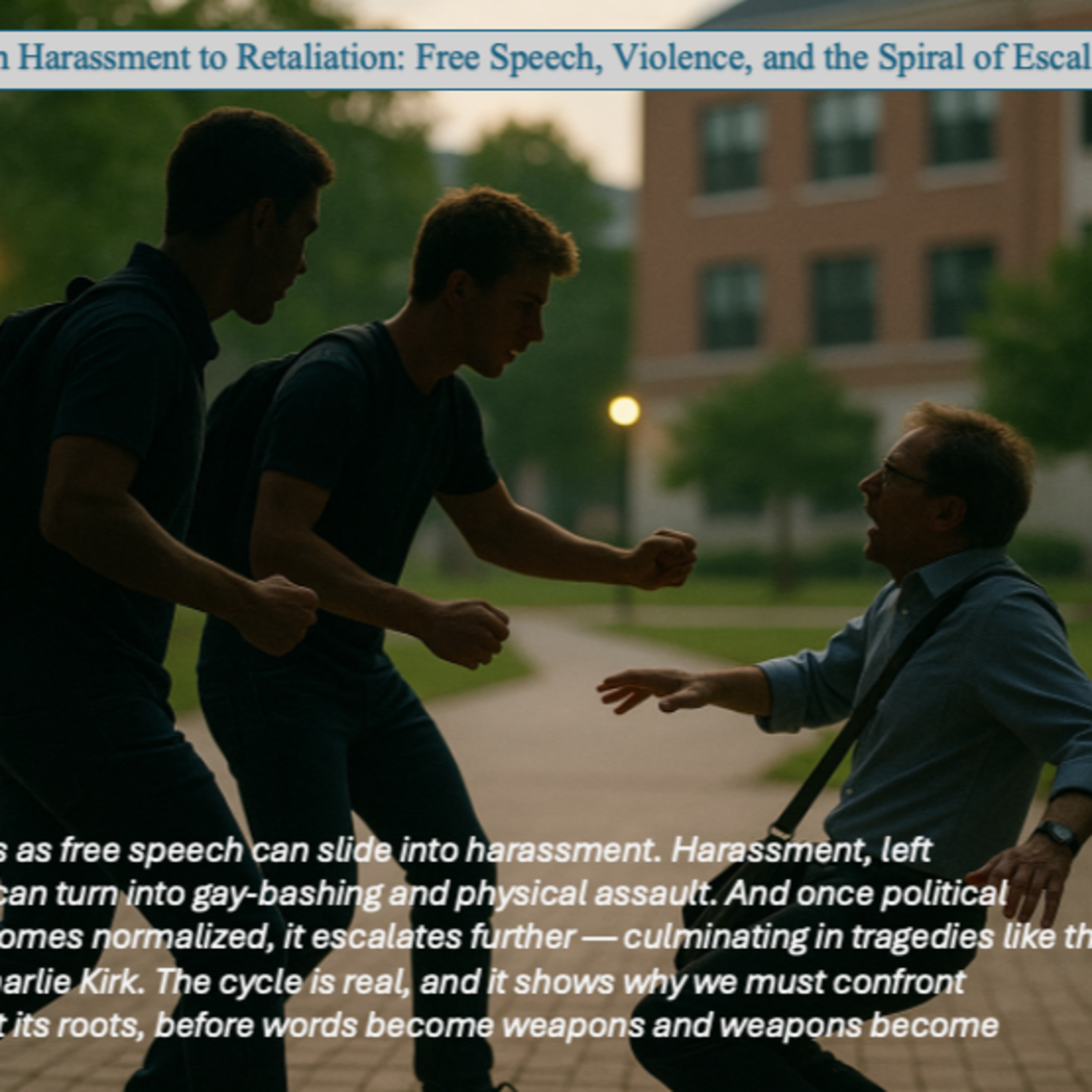 From Harassment to Retaliation: Free Speech, Violence, and the Spiral of Escalation episode artwork