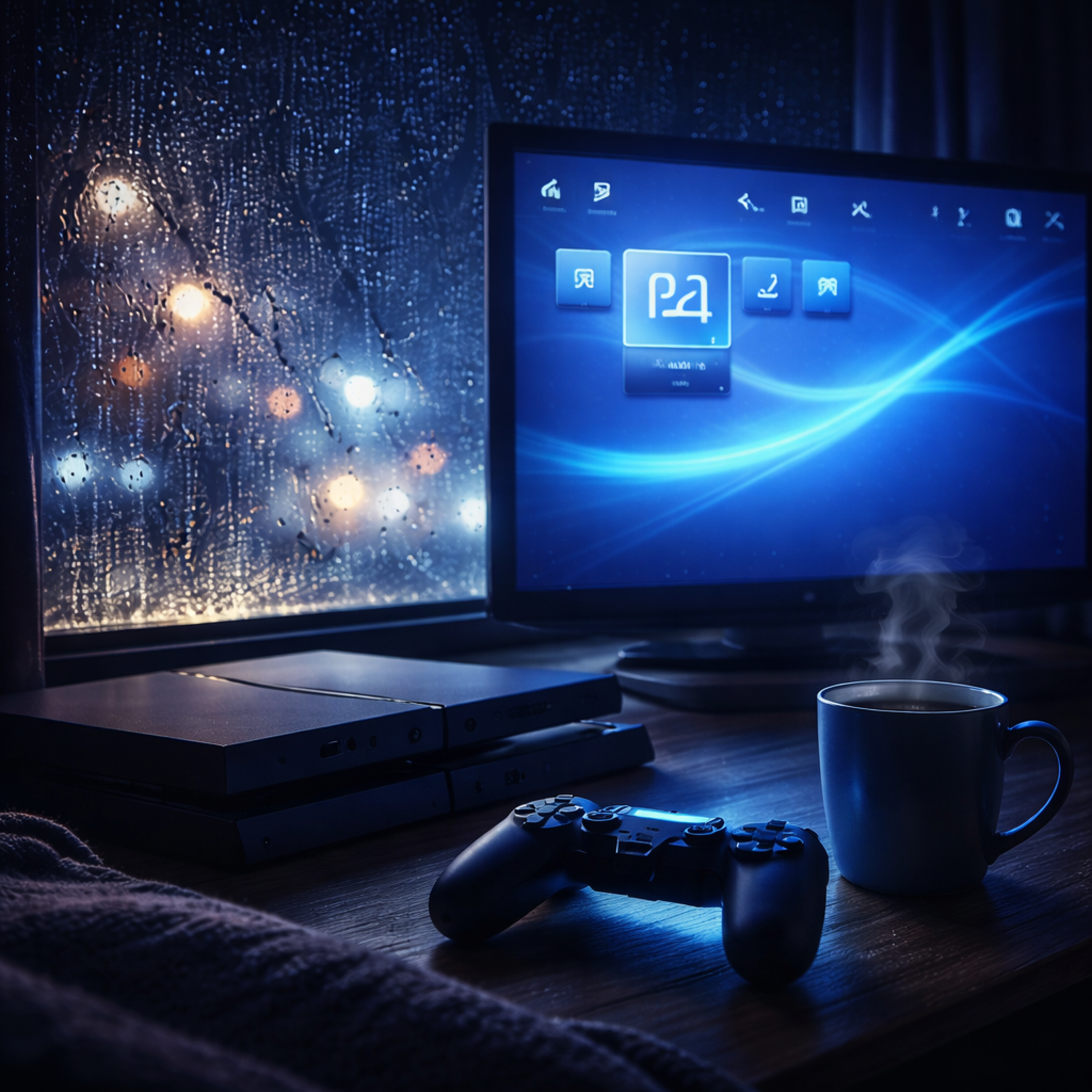 PS4 Menu Ambience with Rain – 1 Hour