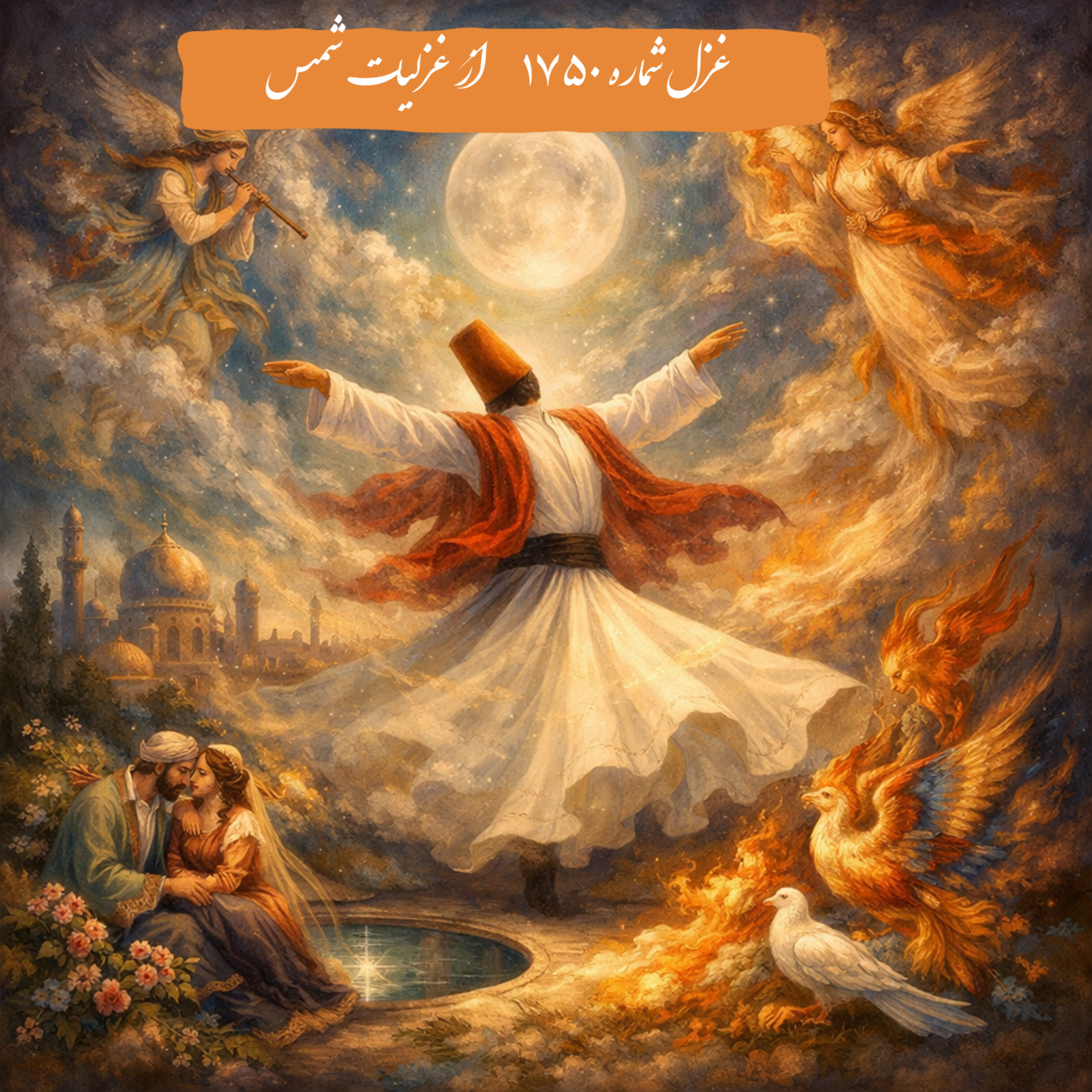 کاور غزل شماره ۱۷۵۰ از دیوان شمس تبریزی
