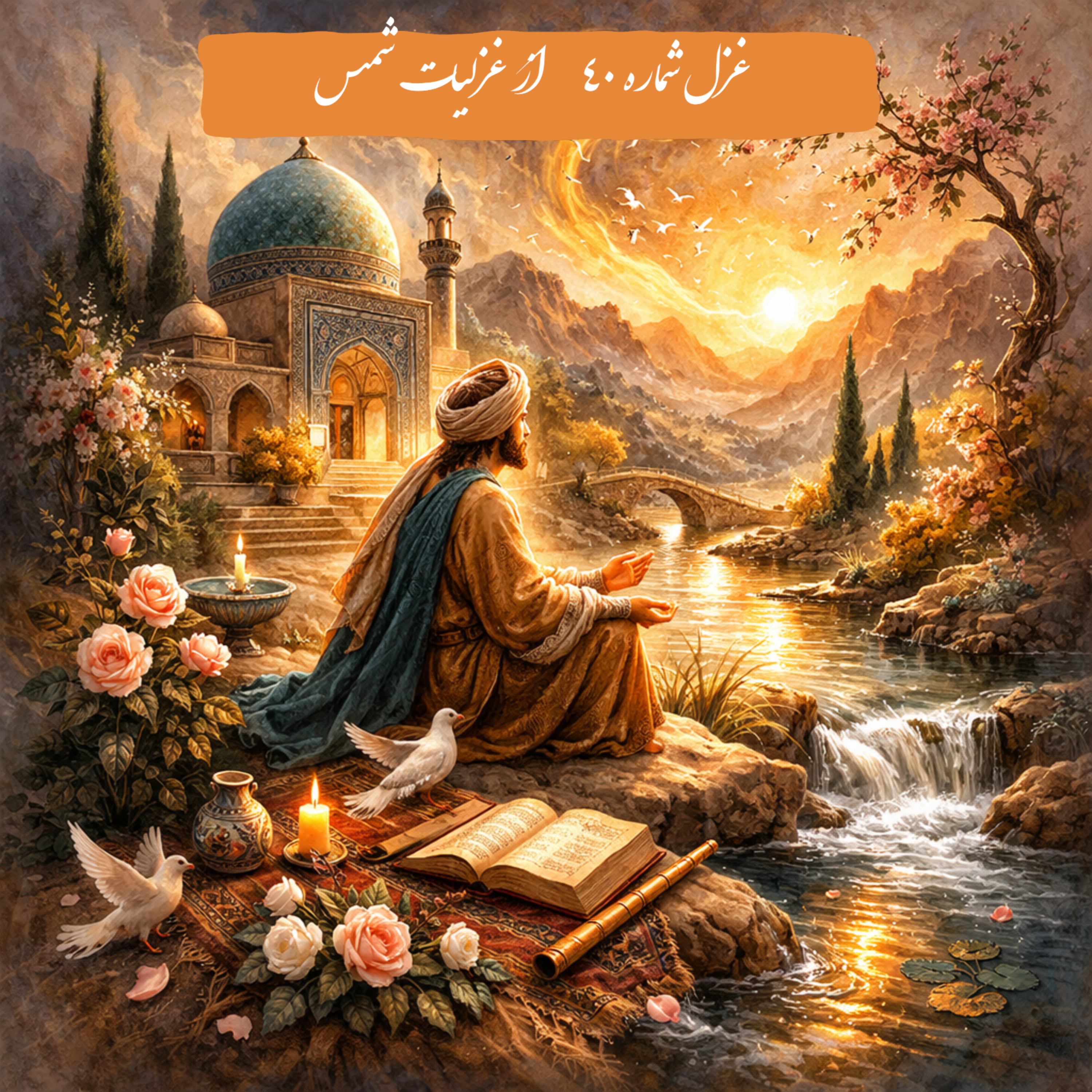کاور غزل شماره ۴۰ از دیوان شمس تبریزی
