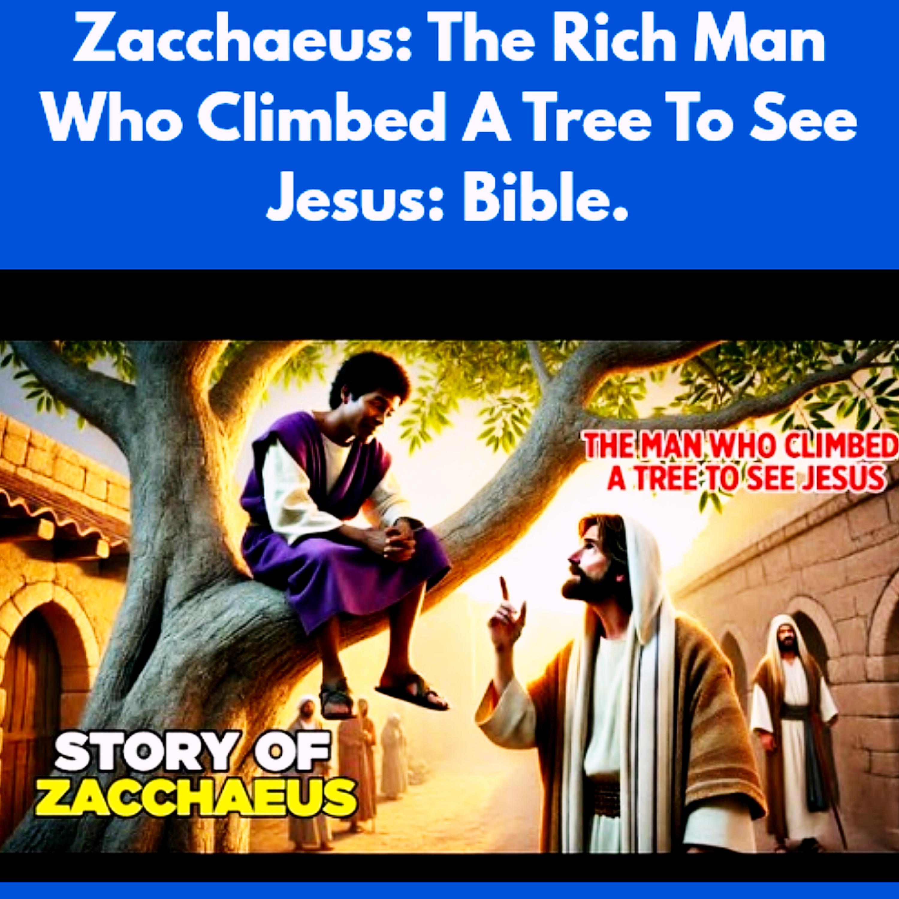 Zacchaeus: The Rich Man Who Climbed A Tree To See Jesus: Bible Stories.