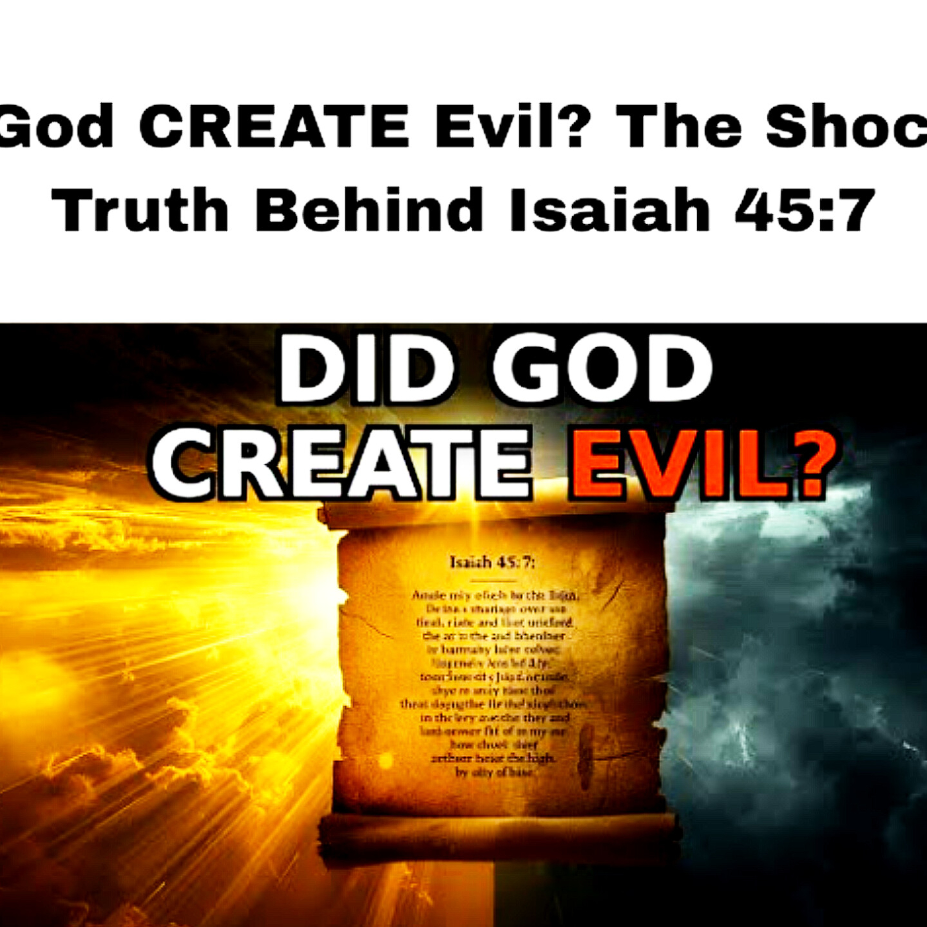 Did God CREATE Evil? The Shocking Truth Behind Isaiah 45:7. Bible Stories episode artwork