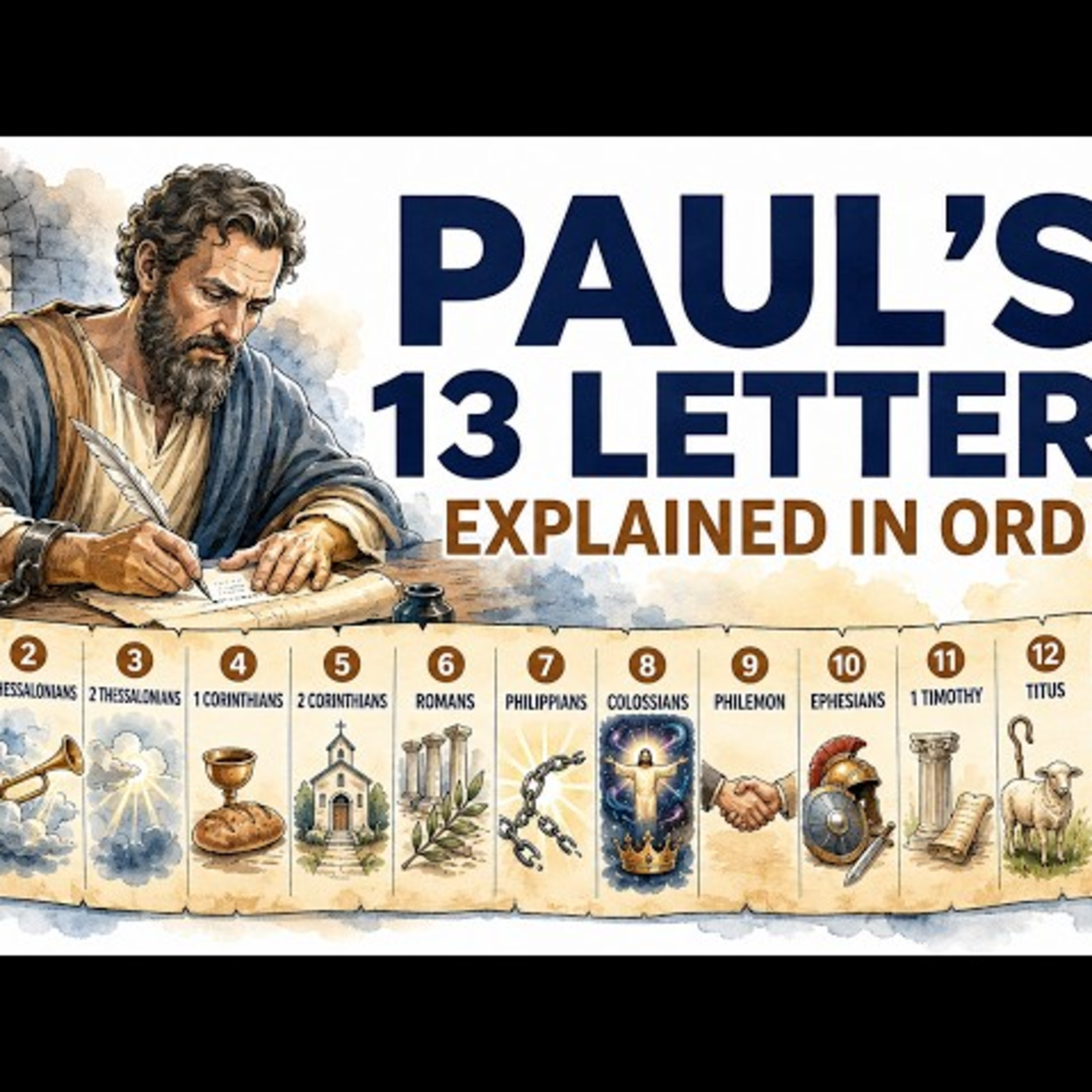 The Letters of Paul Explained in Order | Complete Bible Guide. Bible Stories 
