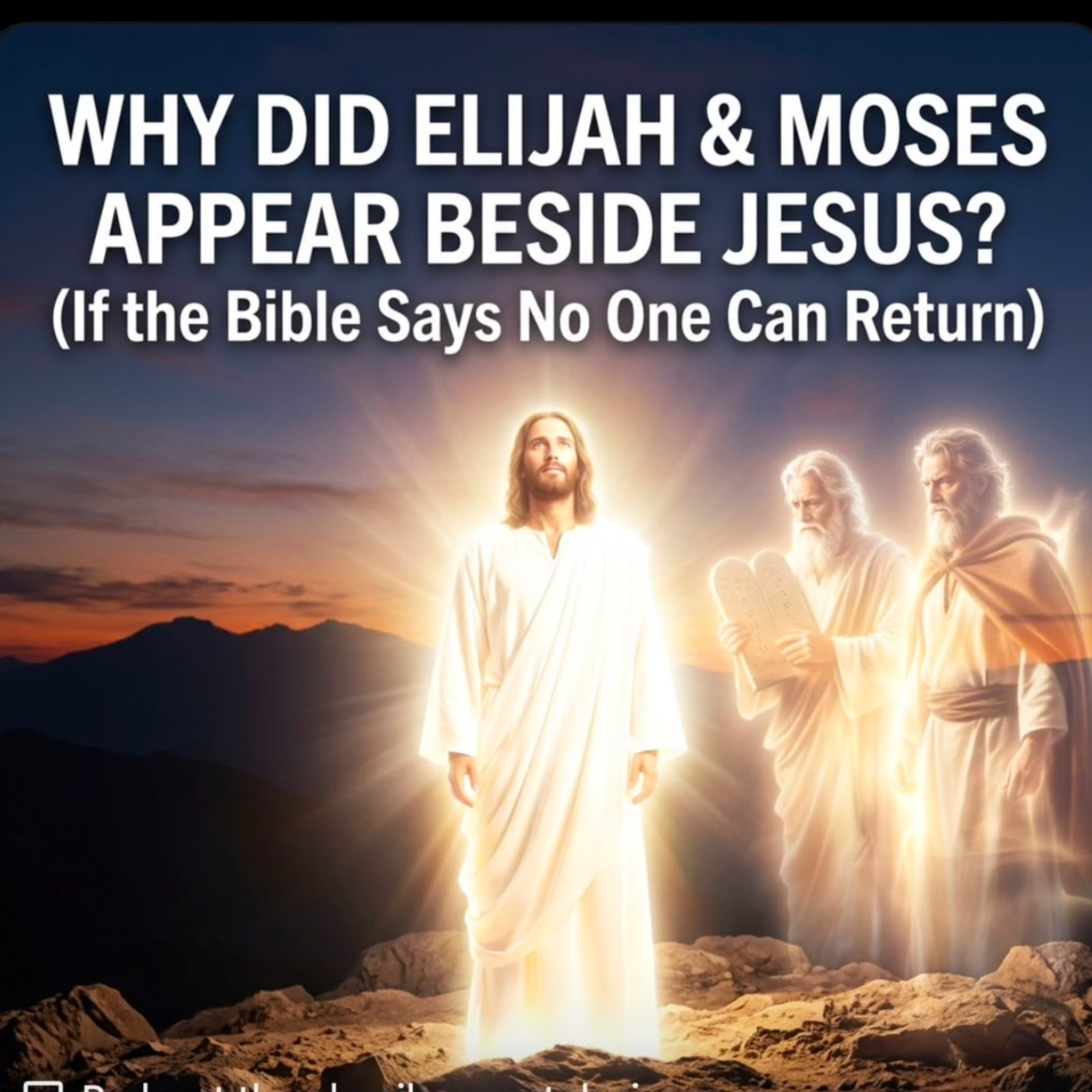 Why Did Moses and Elijah Appear With Jesus? | The Transfiguration Explained. Bible Stories 