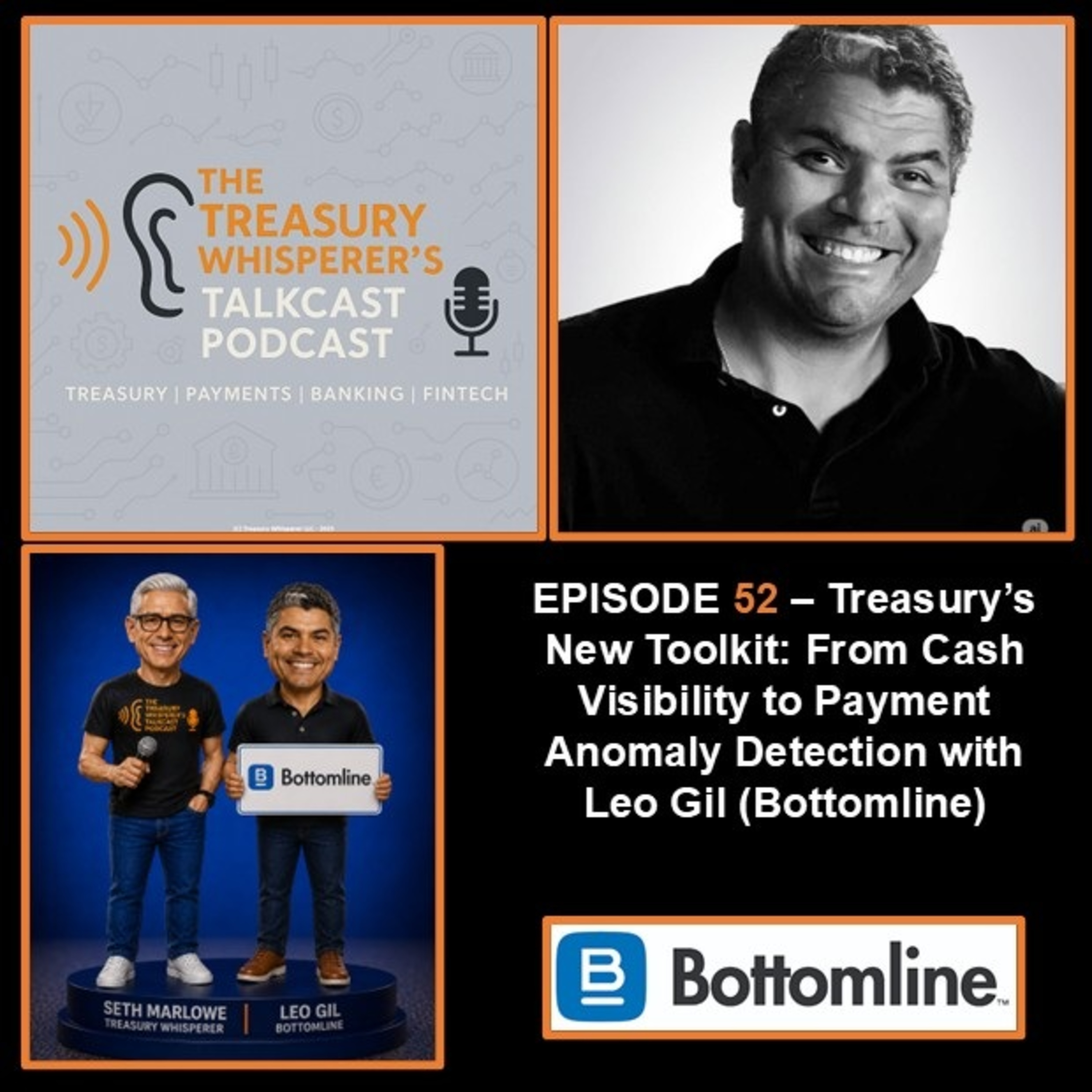 Episode 52 - Treasury's New Toolkit: From Cash Visibility to Payment Anomaly Detection with Leo Gil (Bottomline) episode artwork