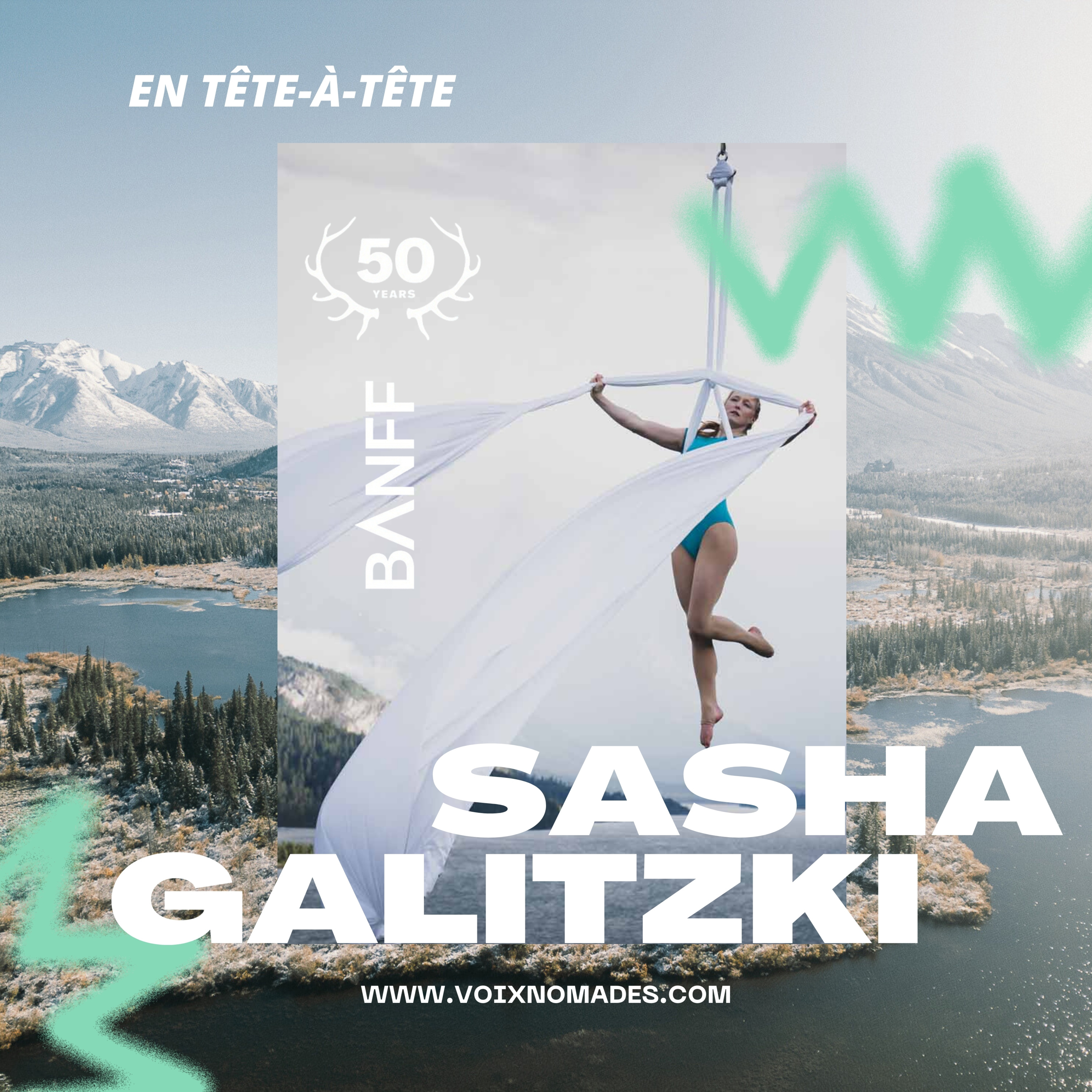 Suspended above a glacier, with Sasha Galitzki episode artwork