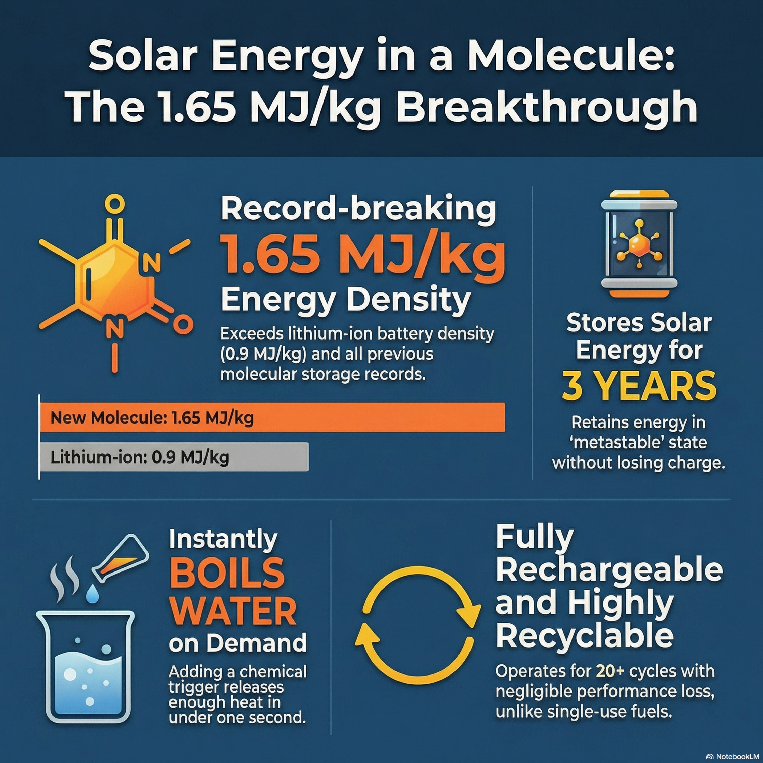 Sunlight in a Bottle: The Molecular Fuel That Stores Heat for 3 Years ☀️🧪 episode artwork