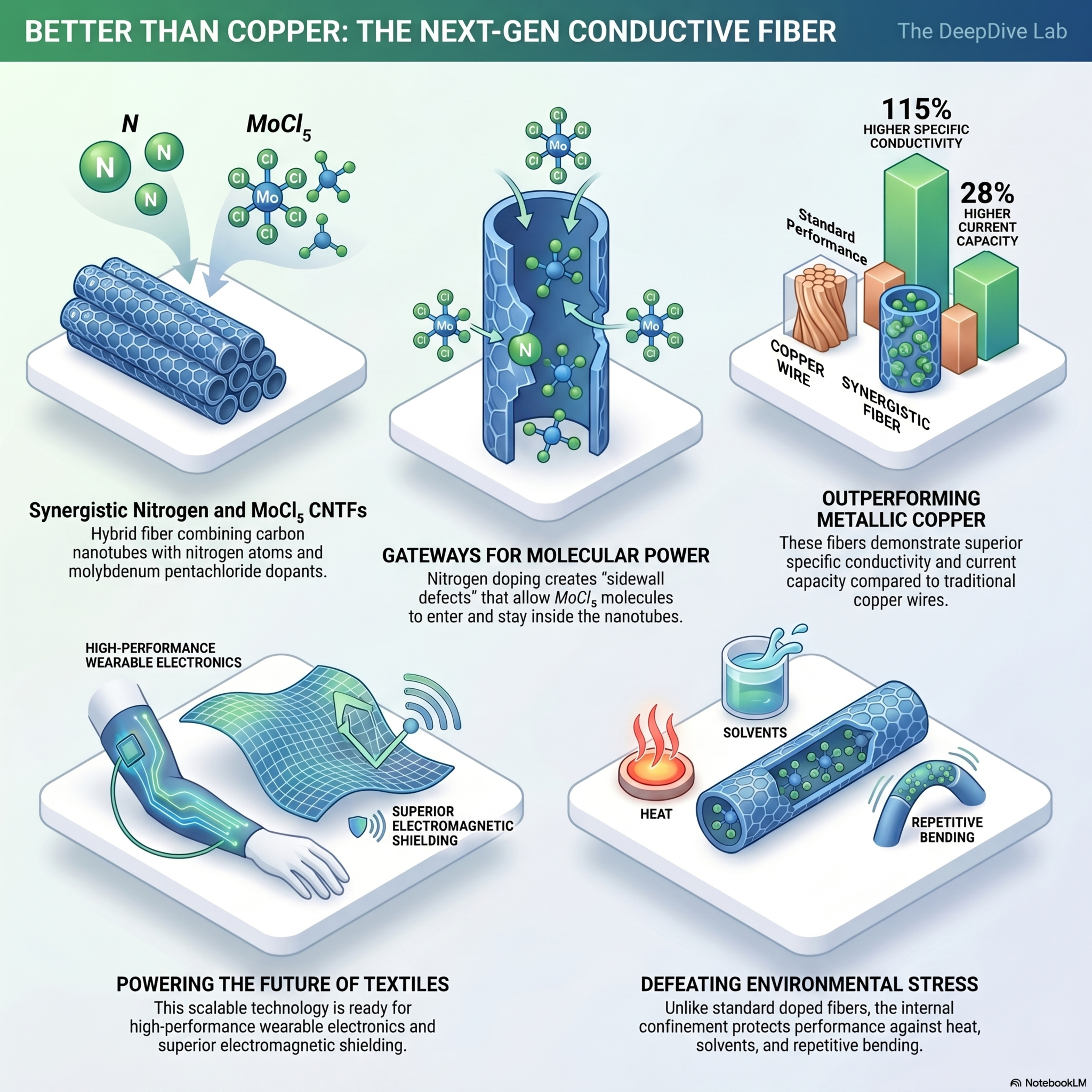 The Technology That Makes Carbon Nanotube Fibers 115% More Conductive Than Copper ⚡ episode artwork