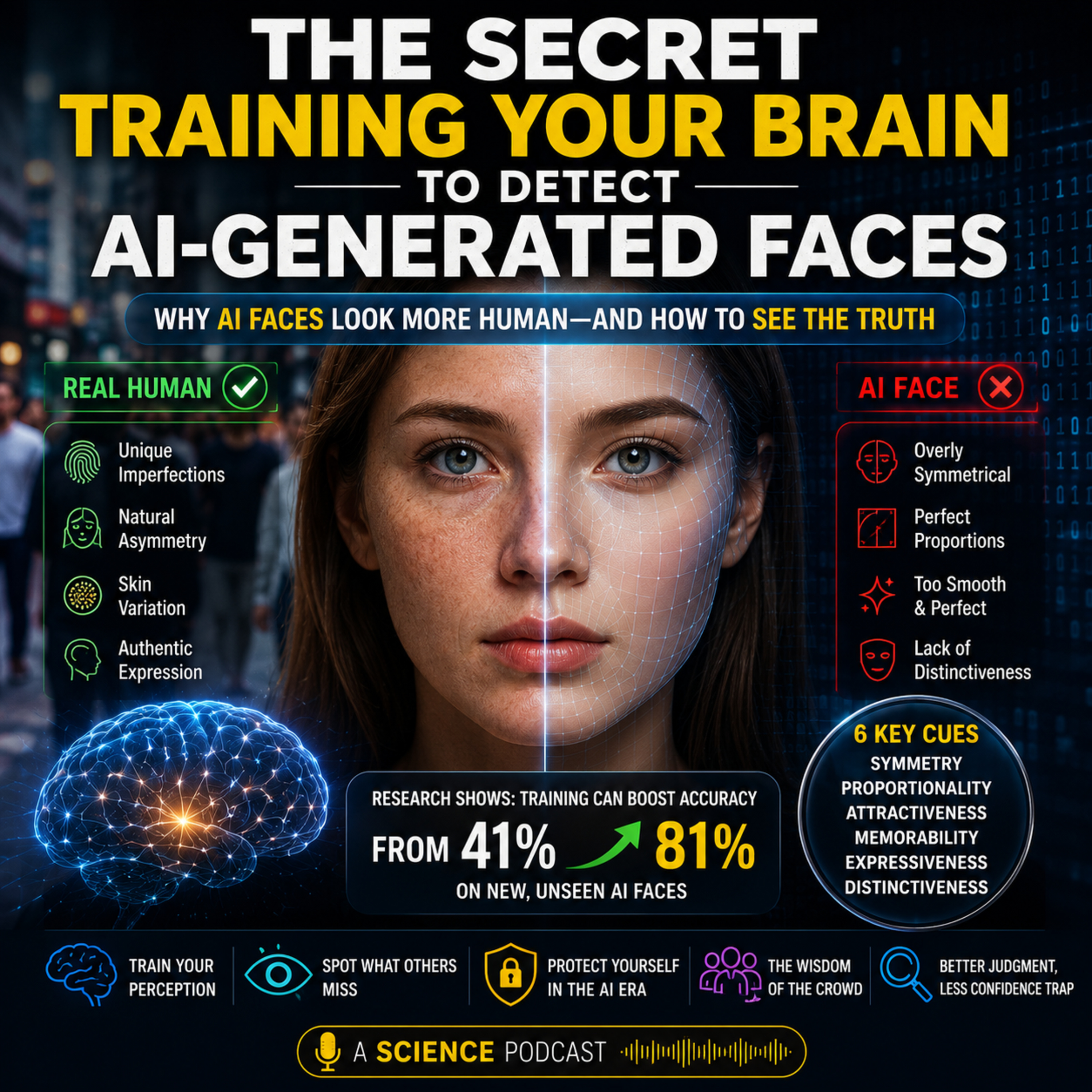Can You Spot an AI Face? Science Says Your Brain Is Being Fooled episode artwork