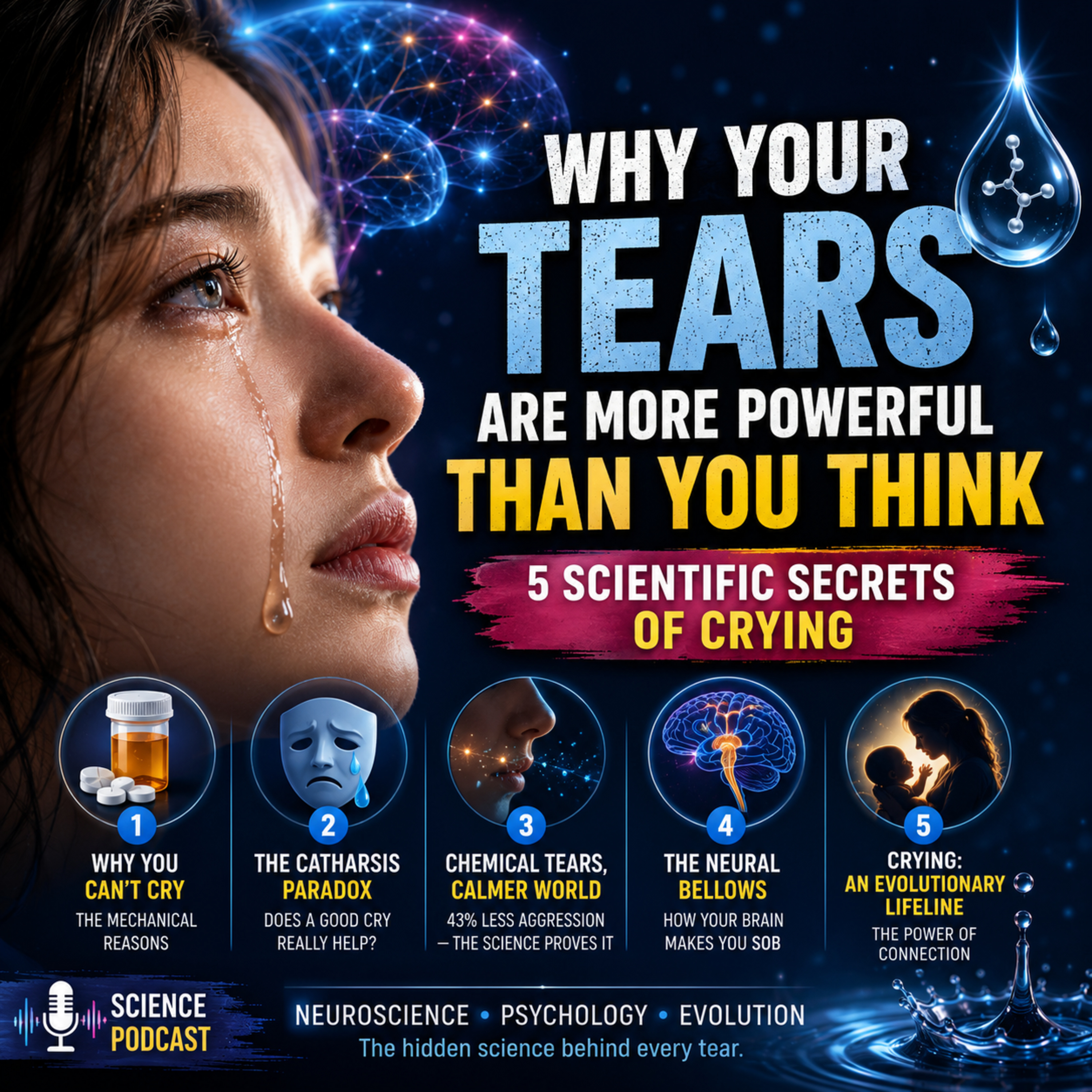 Why Your Tears Are More Powerful Than You Think: 5 Scientific Secrets of Crying episode artwork