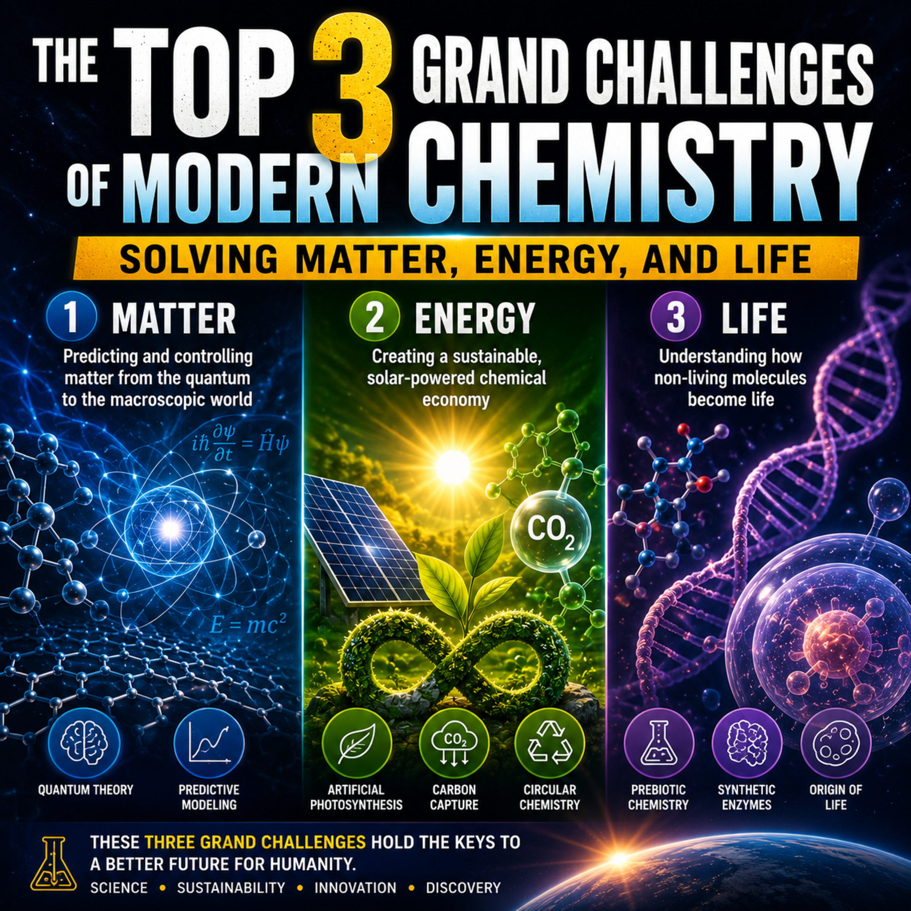 Top 3 Grand Challenges of Modern Chemistry: Solving Matter, Energy, and Life episode artwork