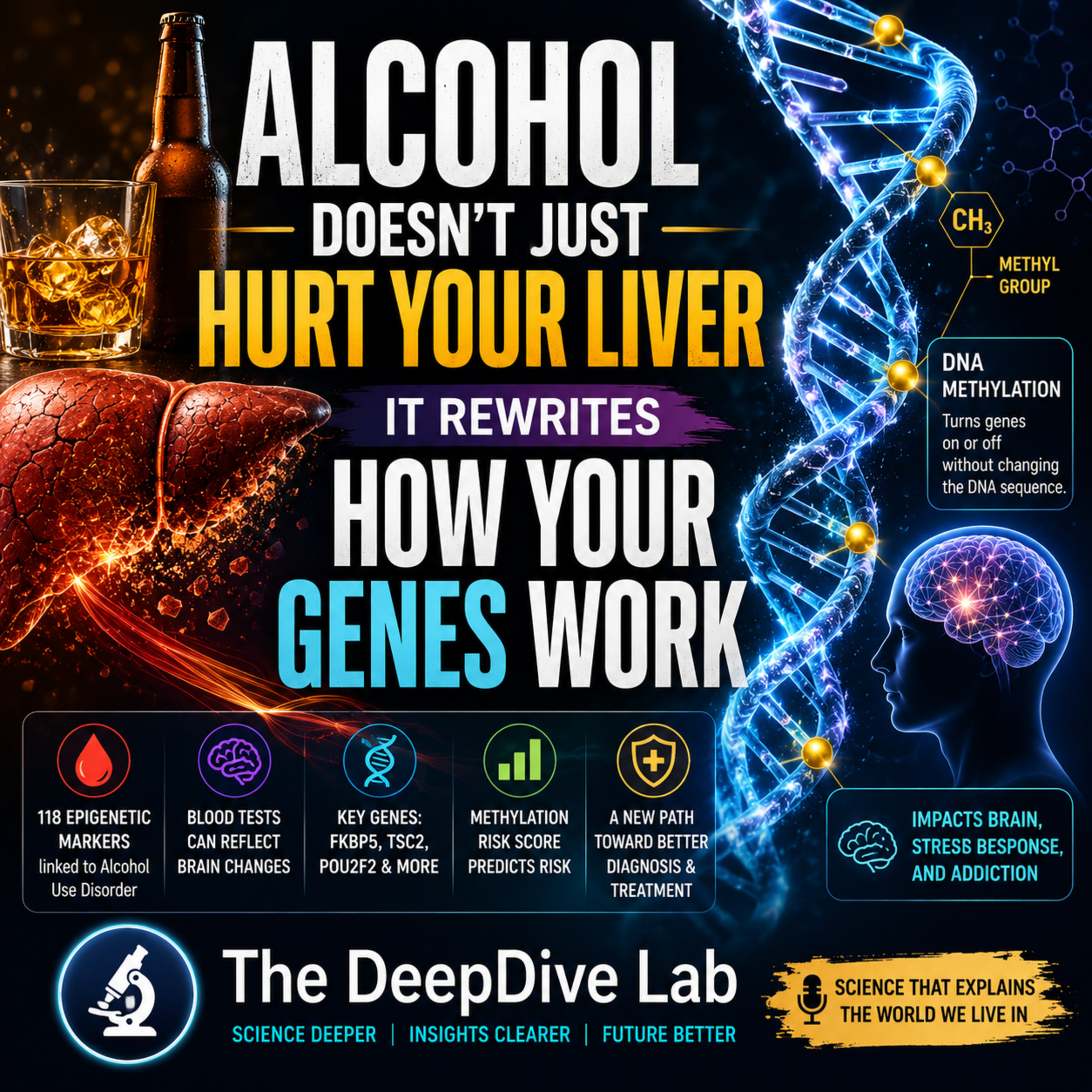 Alcohol Doesn't Just Damage Your Liver—It Reprograms Your DNA episode artwork
