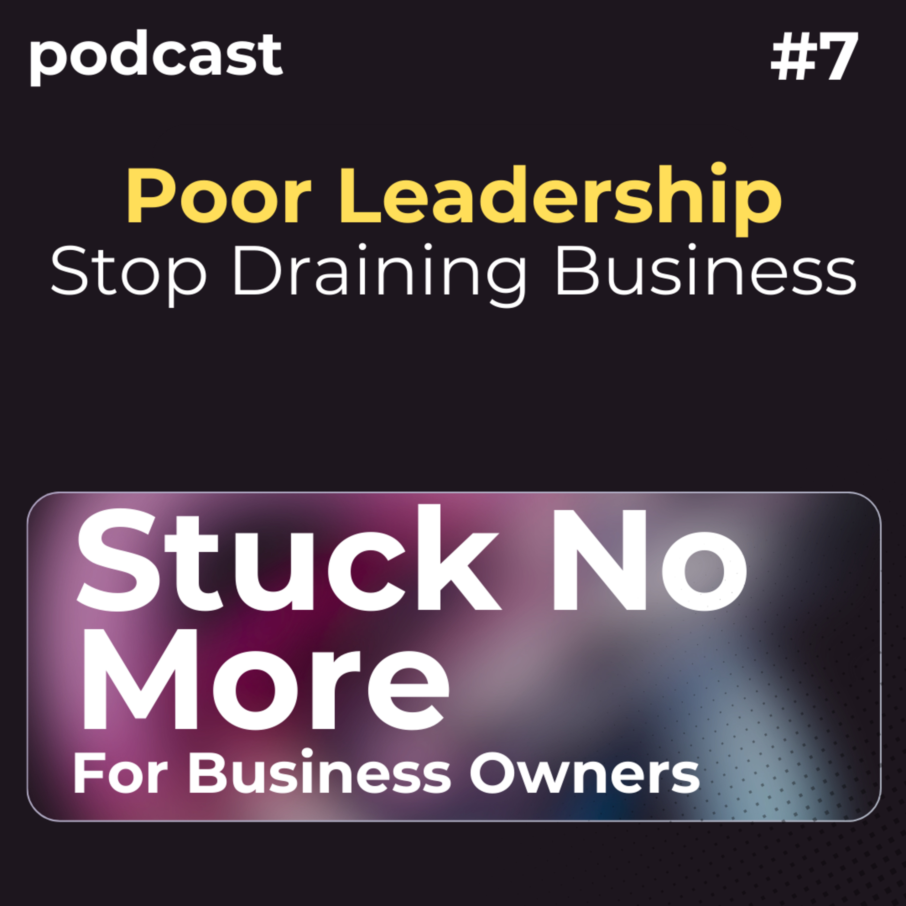 The Hidden Cost of Poor Leadership: How Missteps Drain Your Business episode artwork