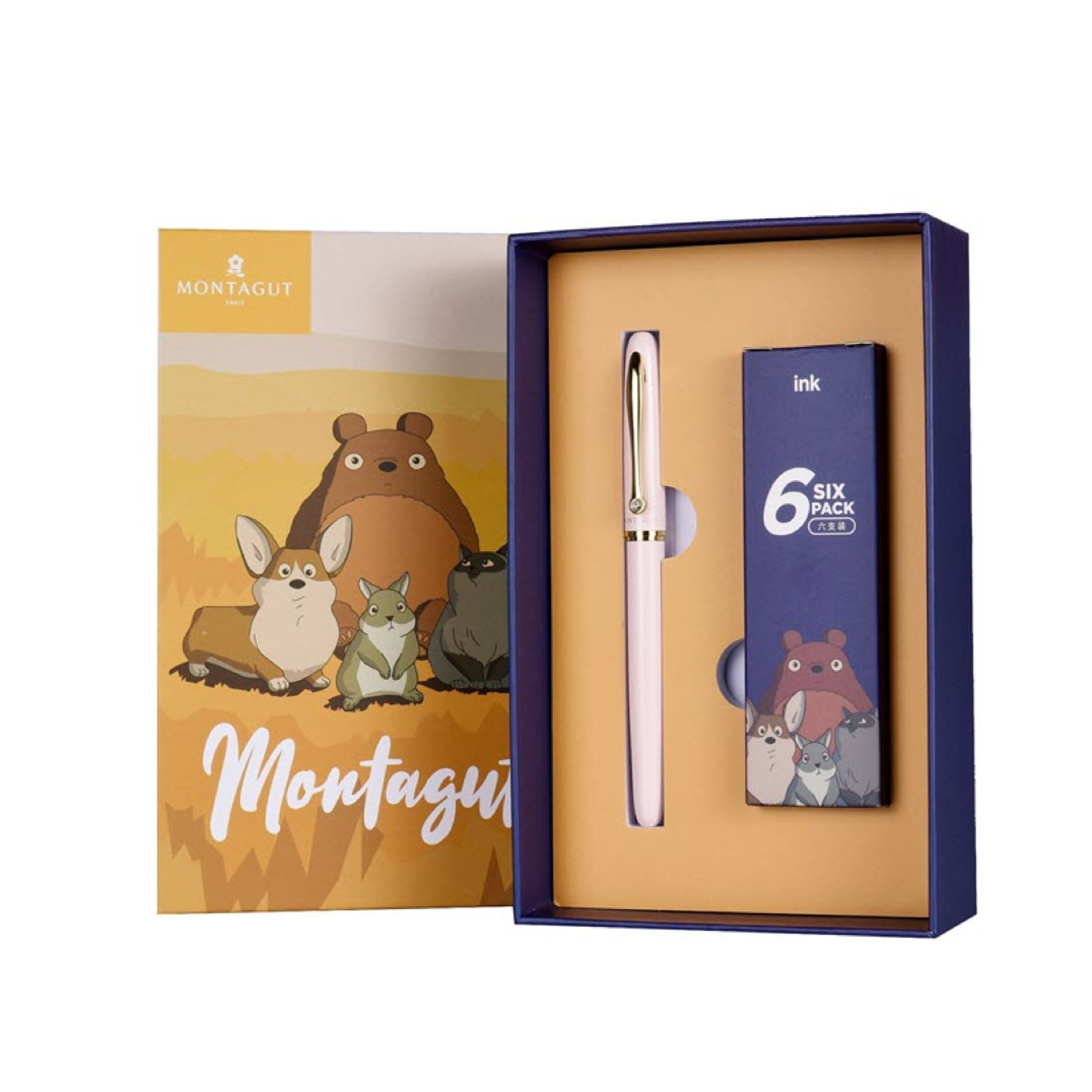 Bút máy học sinh cao cấp chính hãng Montagut màu hồng episode artwork