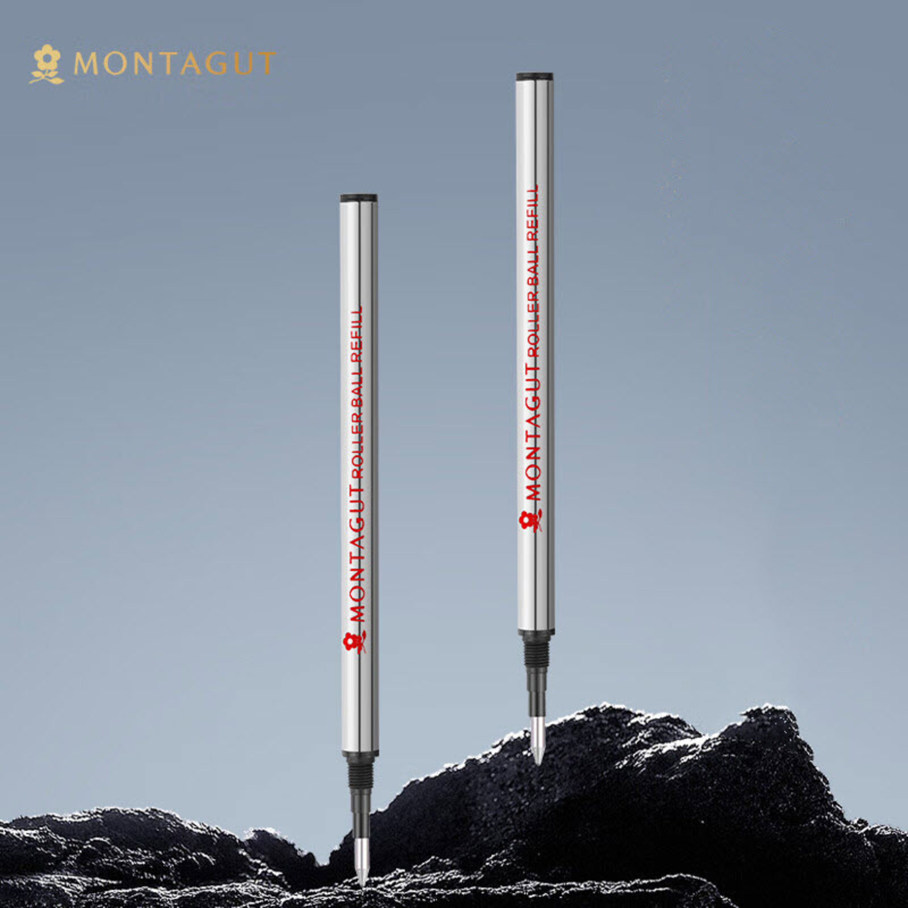 Set 2 ngòi bút bi Montagut mực đỏ 0.5mm chính hãng episode artwork