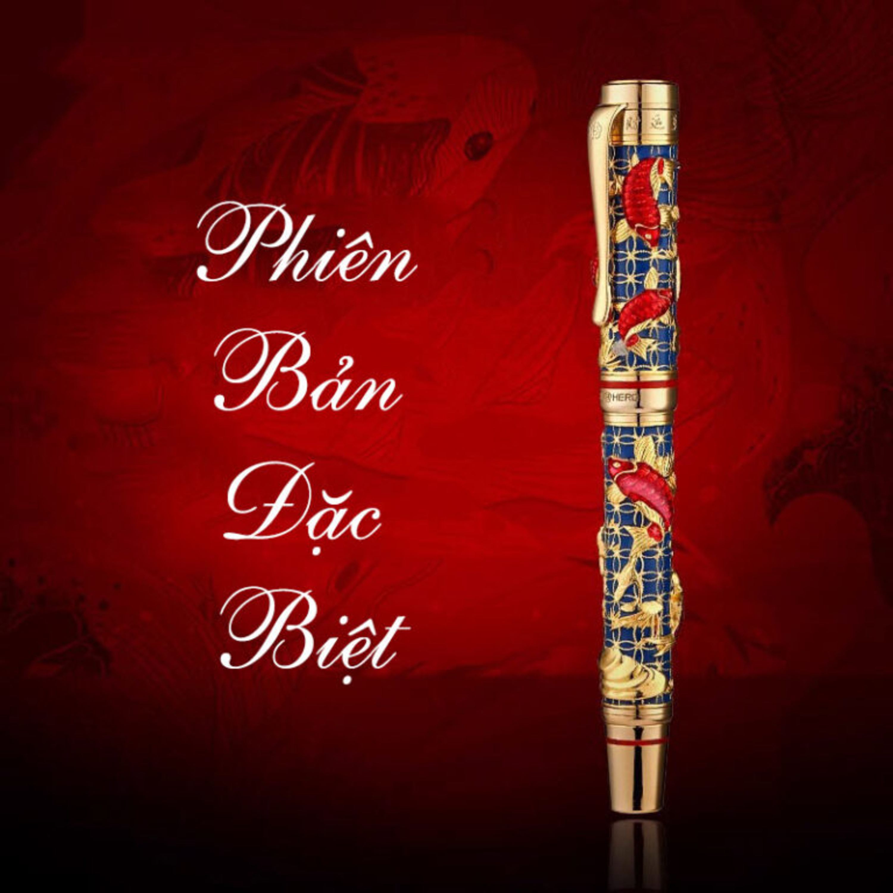 Bút máy Hero phiên bản Cá Chép Vượt Vũ Môn cao cấp vàng 18k episode artwork