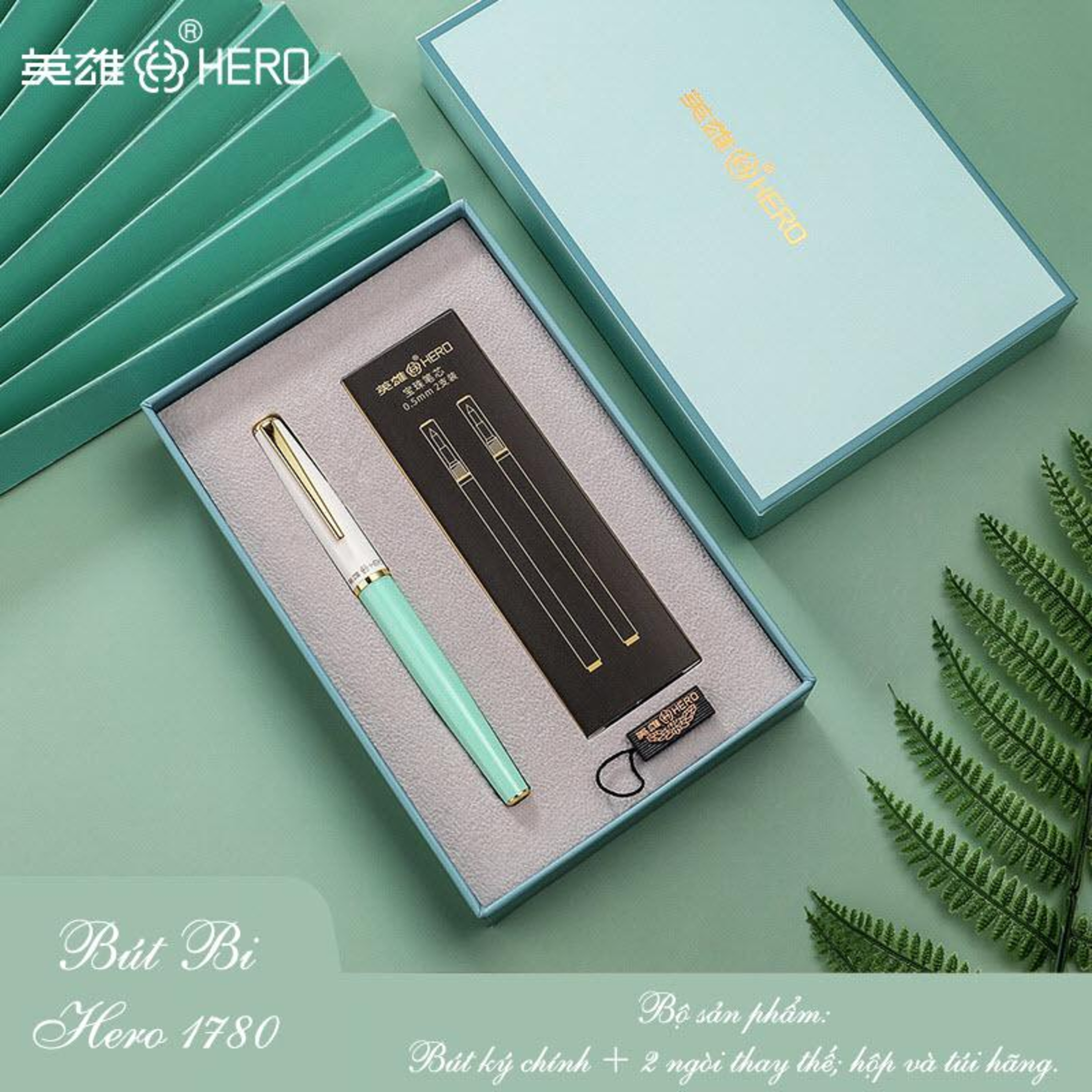 Bút bi ký tên Hero 1780 cao cấp màu Xanh Seafoam episode artwork