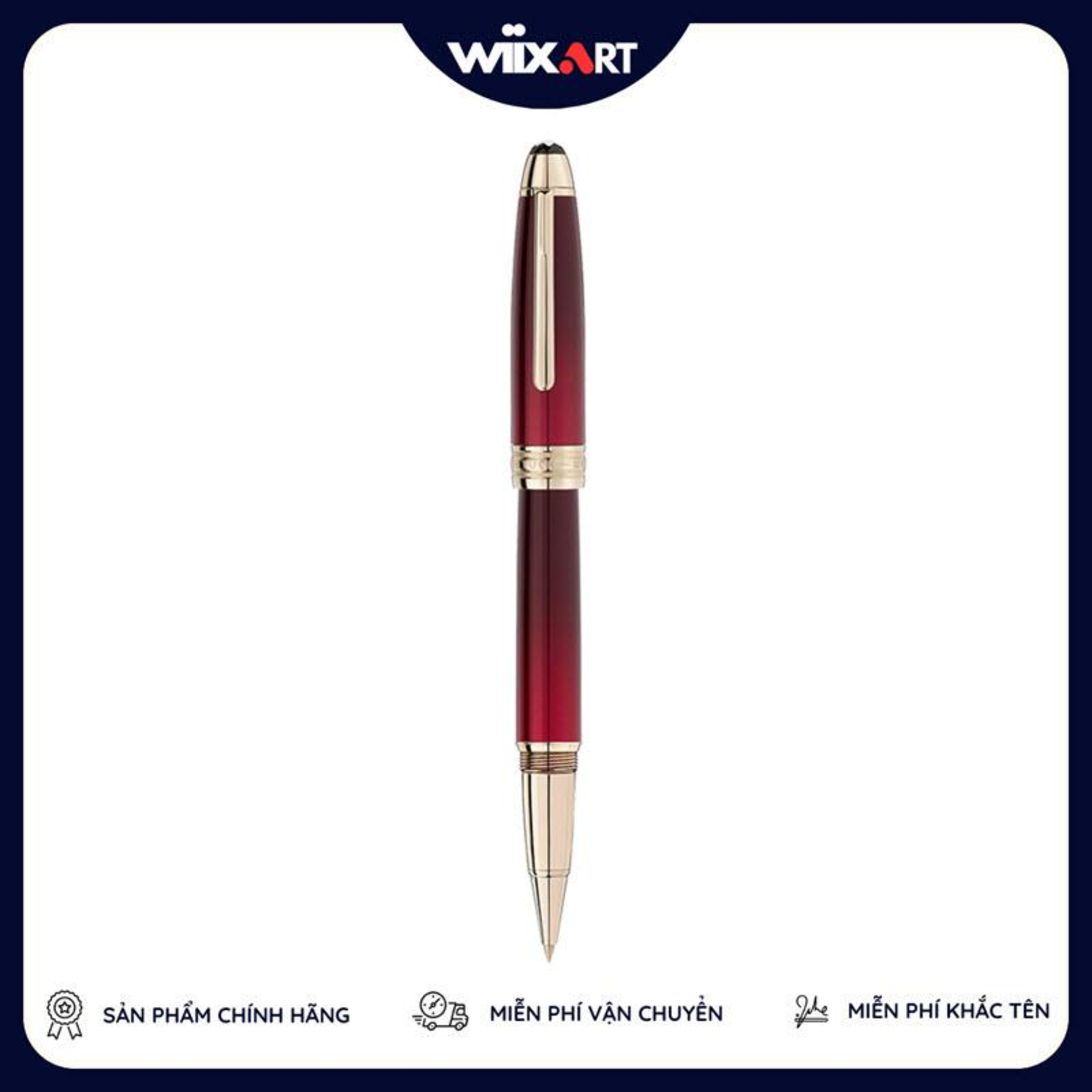 Bút bi Montblanc Meisterstück Calligraphy Solitaire Burgundy Lacquer Rollerball episode artwork