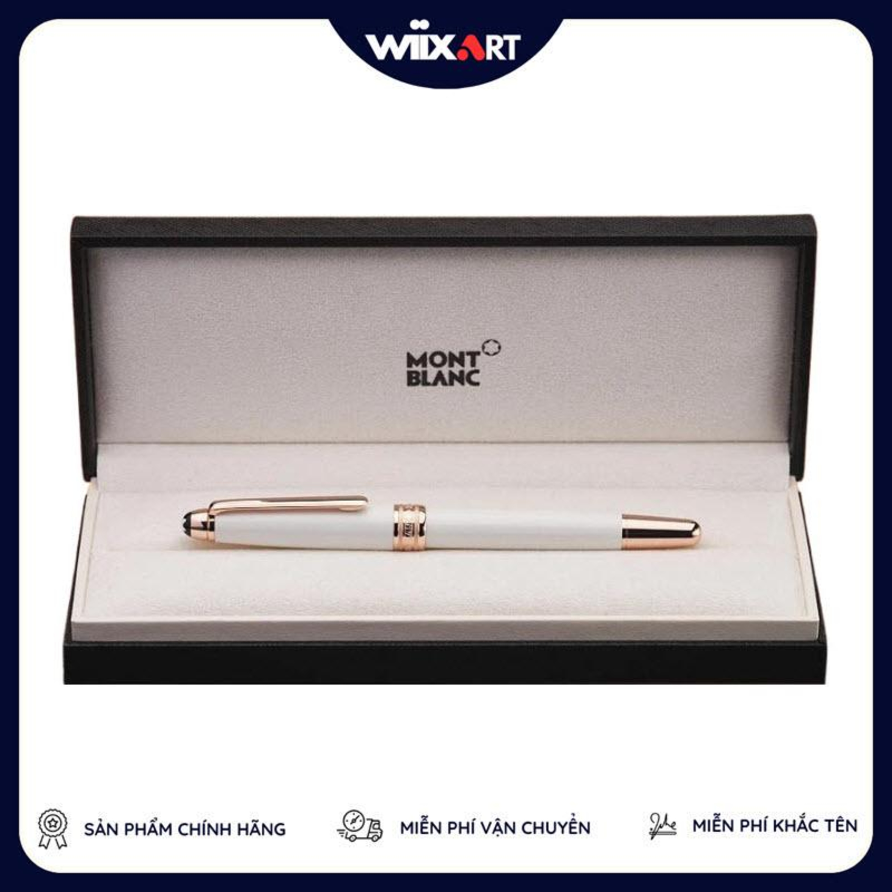 Bút ký tên Montblanc White Solitaire Red Gold Singapore Special Edition episode artwork