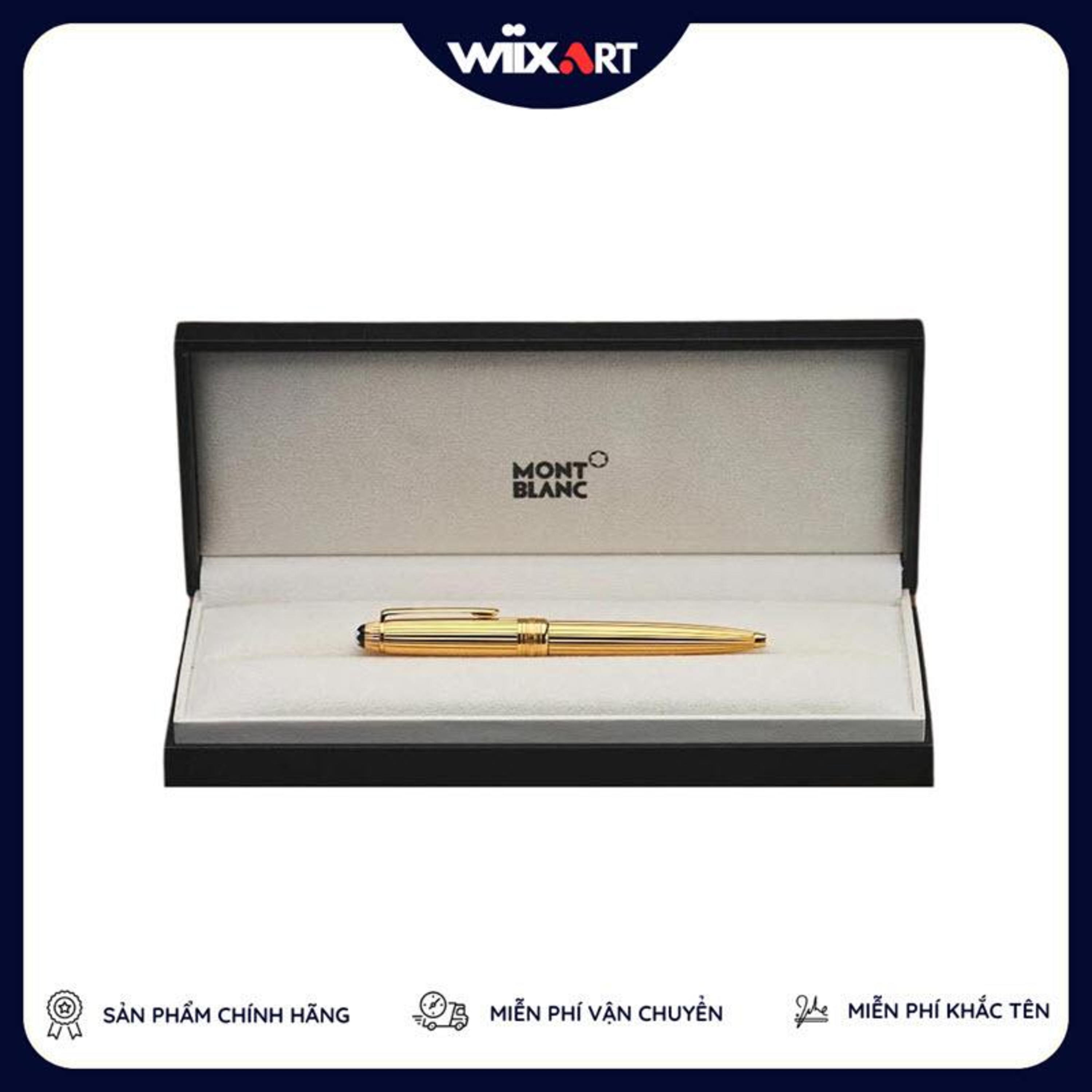 Bút ký Montblanc Solitaire Vermeil Gold Mozart Pinstripe Guilloche episode artwork