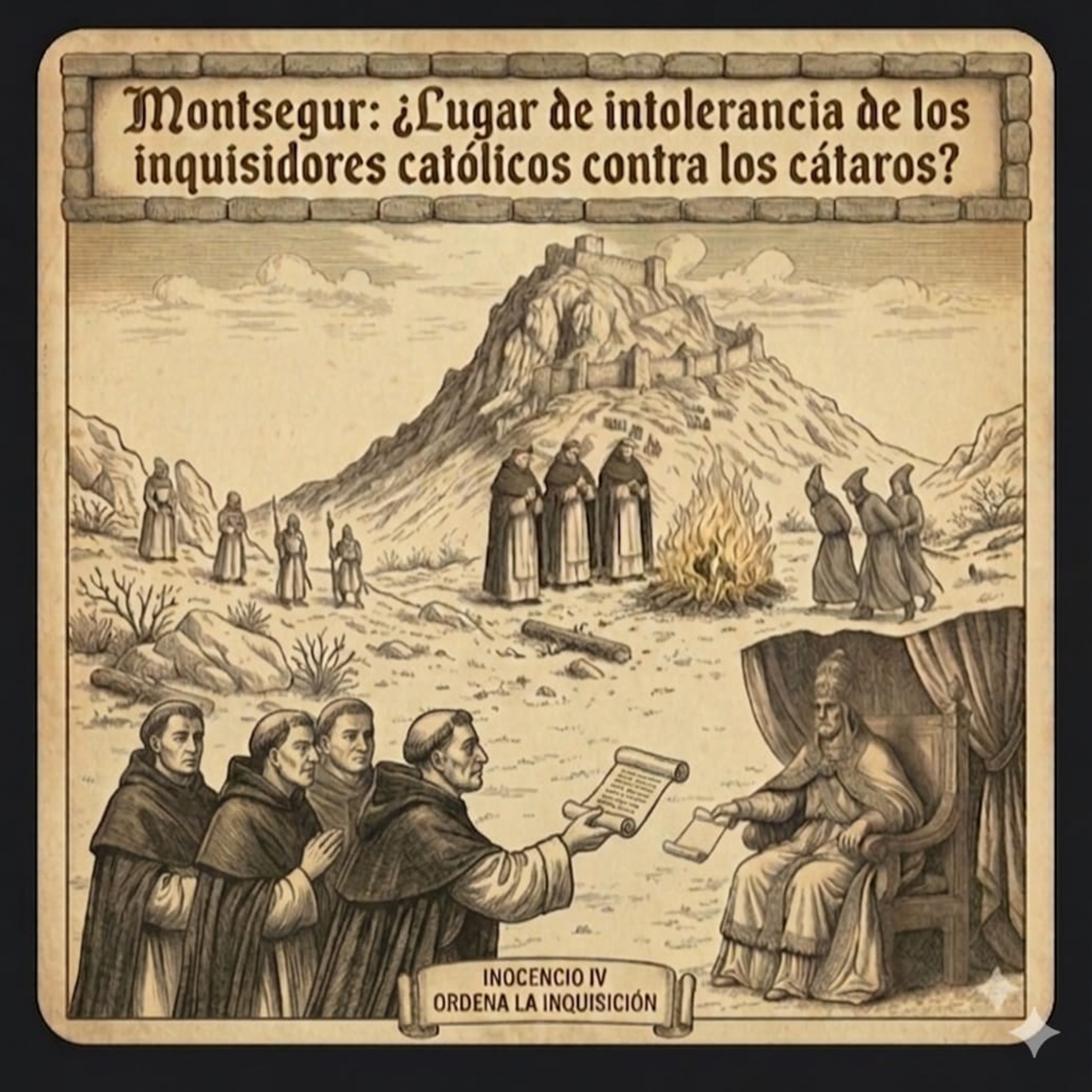 004 Montsegur: ¿Lugar de intolerancia de los inquisidores católicos contra los cátaros?