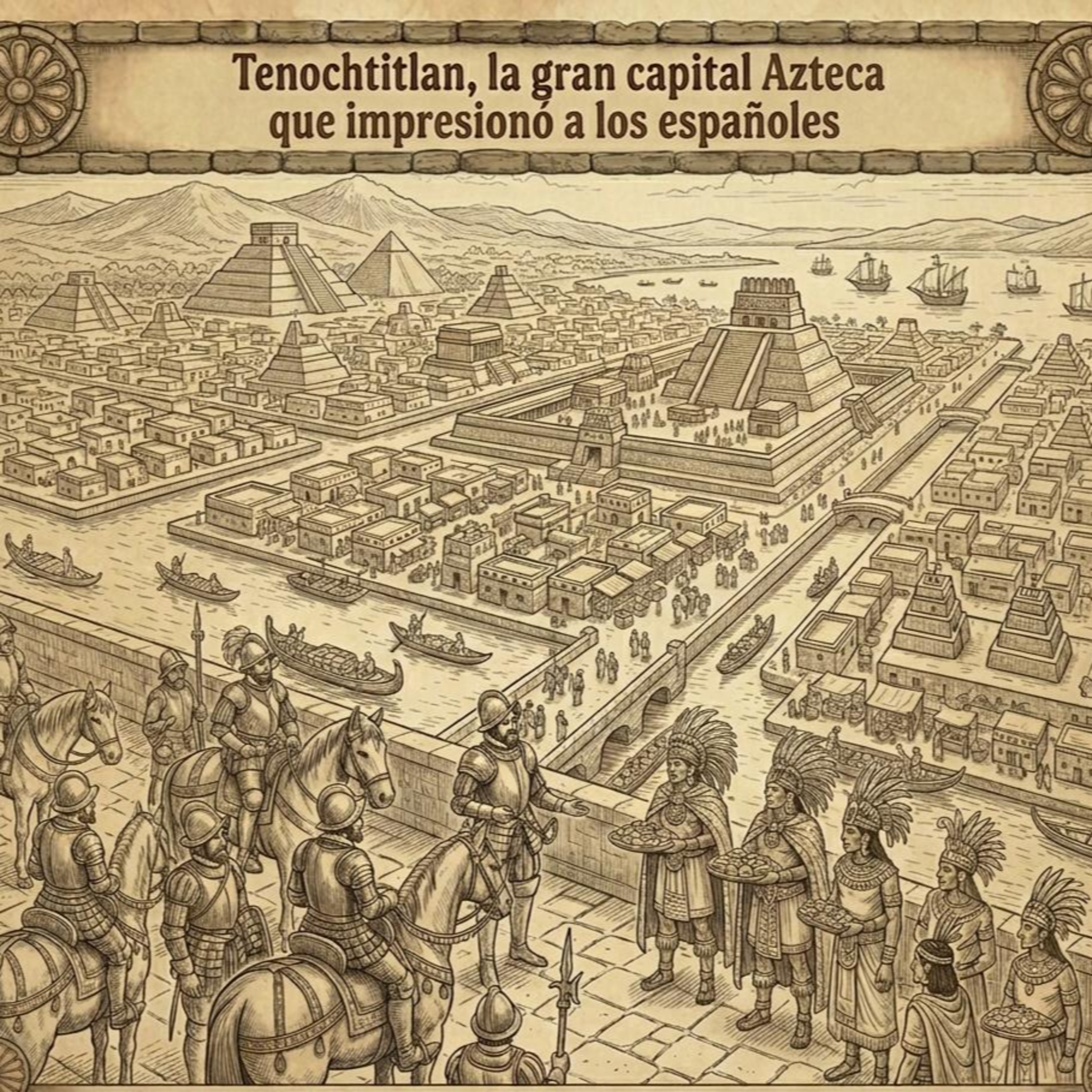 007 Tenochtitlan, la gran capital Azteca que impresionó a los españoles
