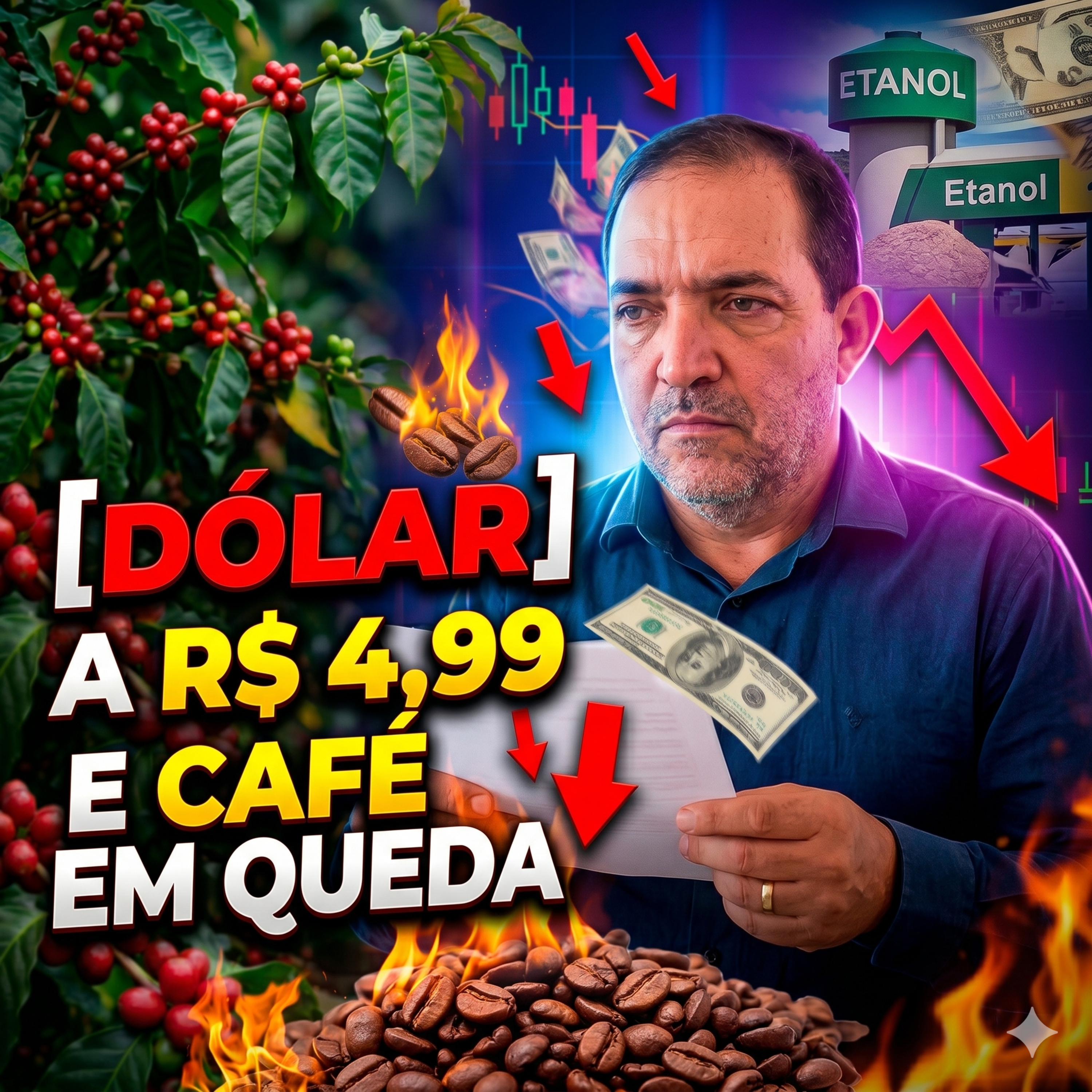 Dólar a R$ 4,99 e Café em Queda: O cenário que preocupa o produtor. episode artwork