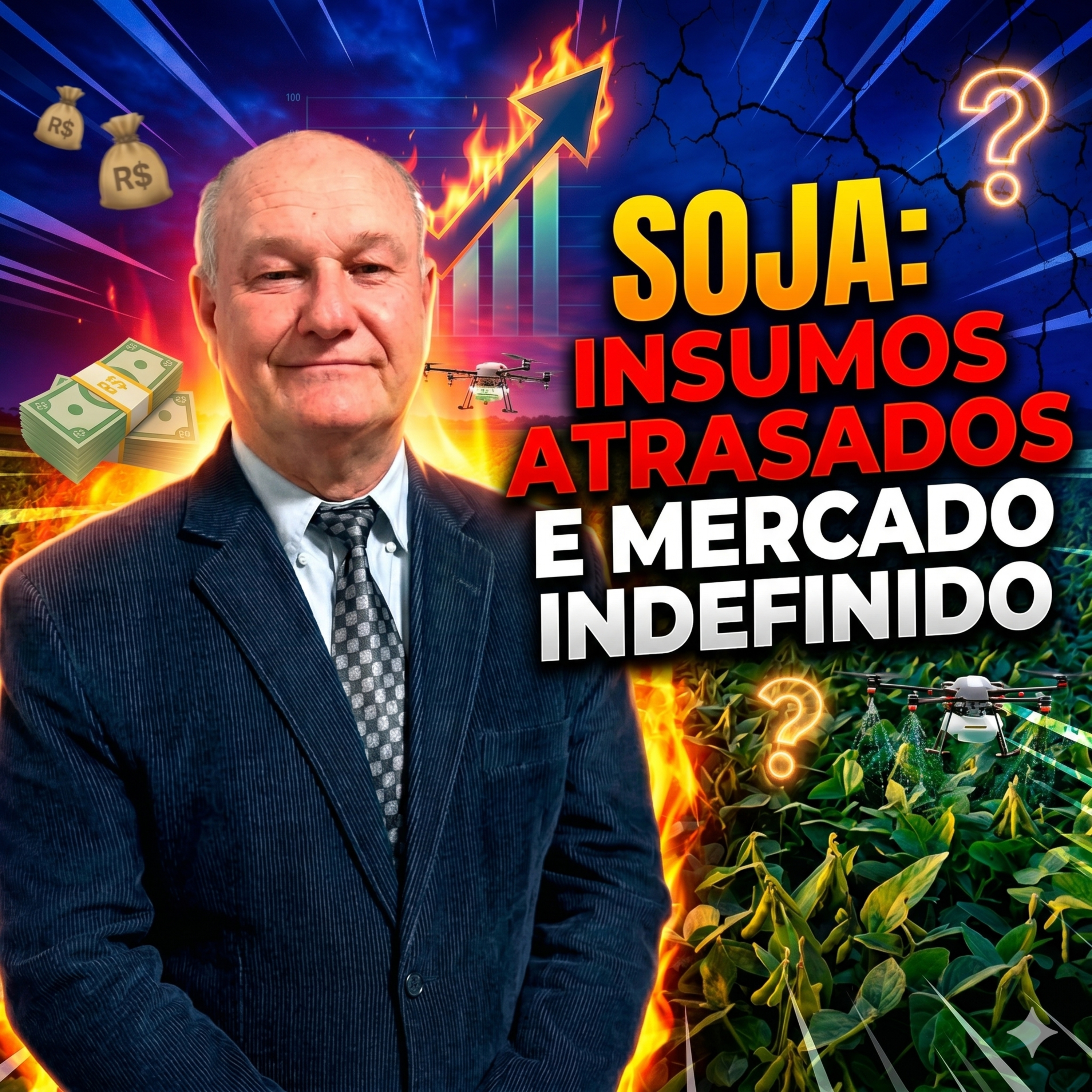 Soja: Insumos atrasados e mercado indefinido: O dilema do produtor a 3 meses da safra  episode artwork