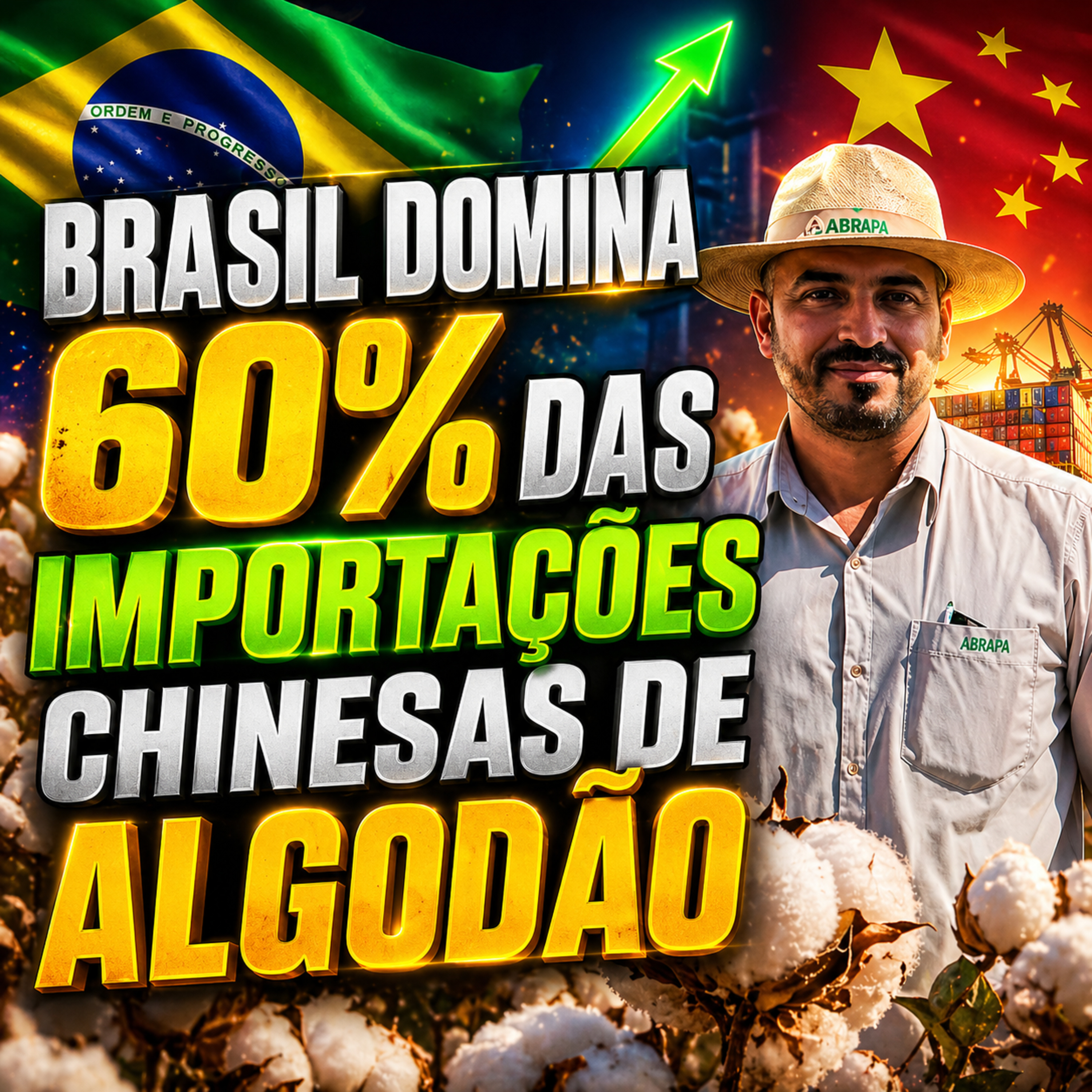  Brasil domina 60% das importações chinesas de algodão: O avanço da nossa pluma no mundo  episode artwork