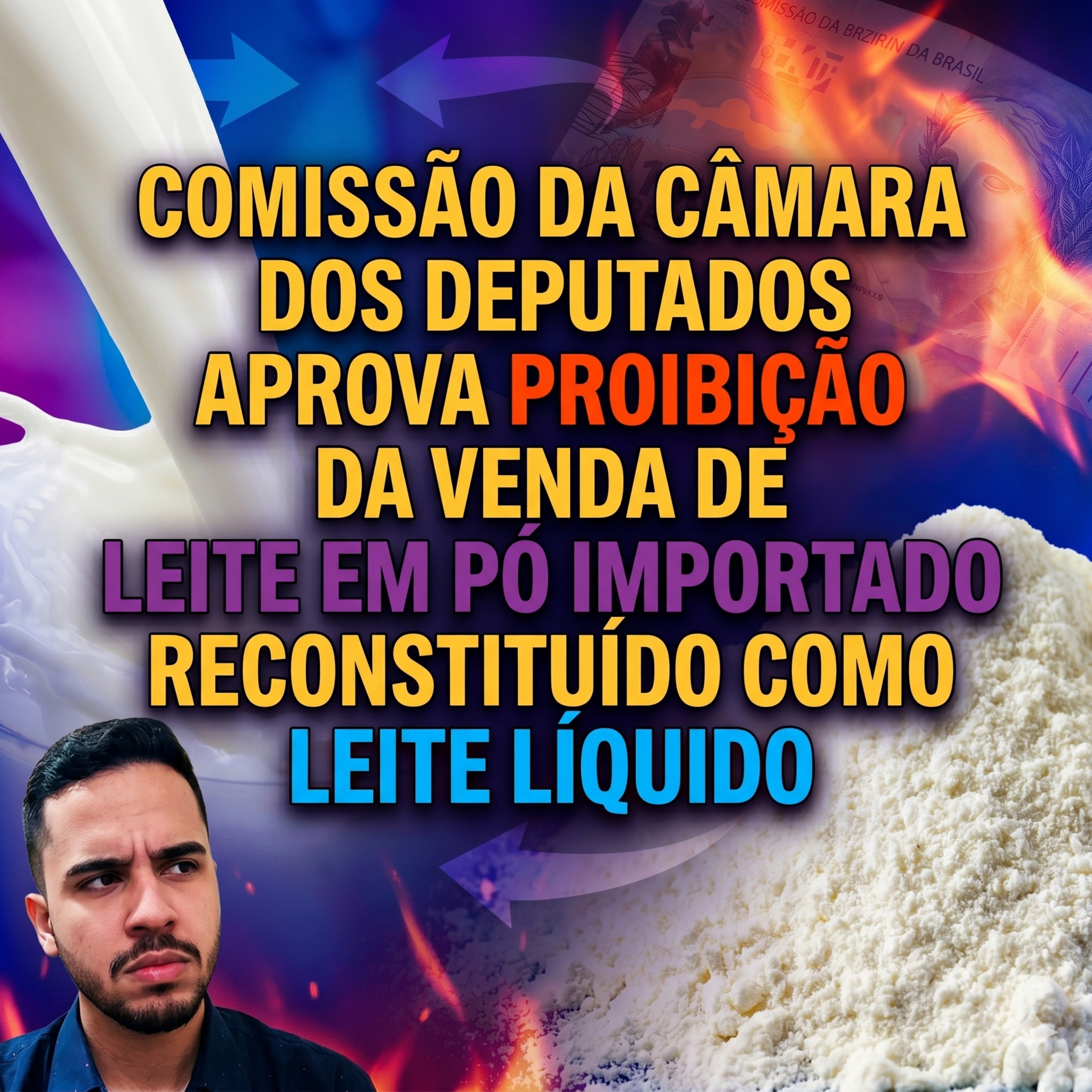 Comissão da Câmara dos Deputados aprova proibição da venda de leite em pó importado reconstituído como leite líquido episode artwork