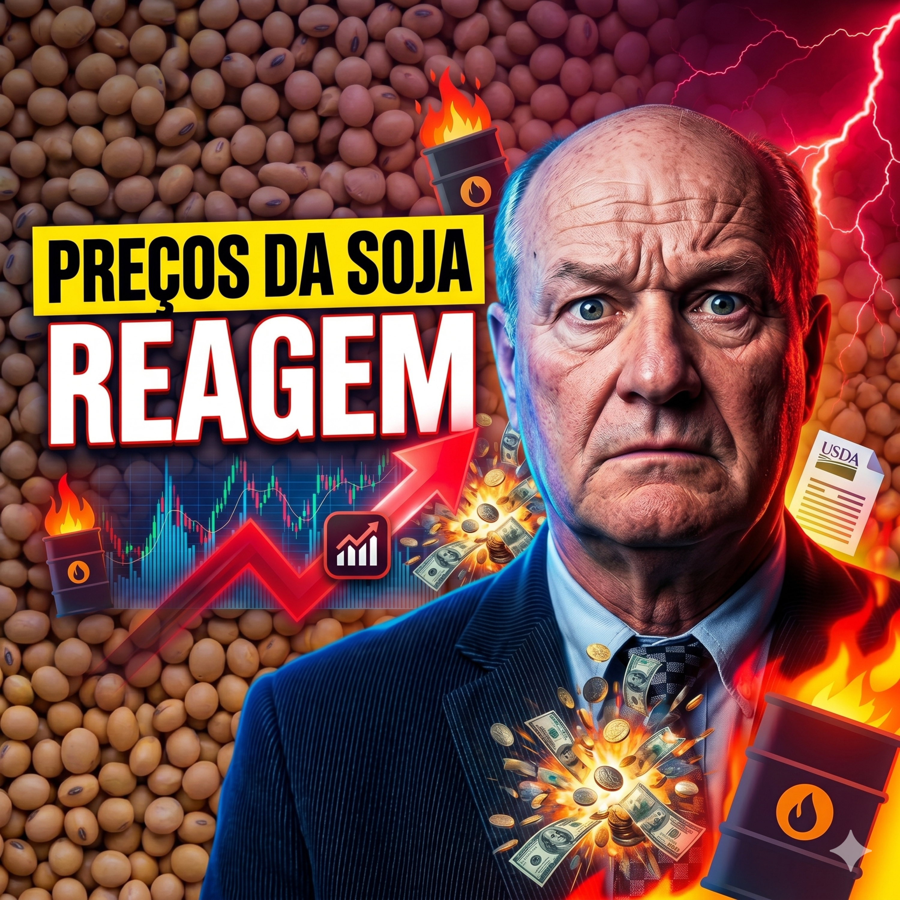 Preços da soja reagem: O impacto do relatório de oferta e demanda e a tensão EUA x Irã episode artwork