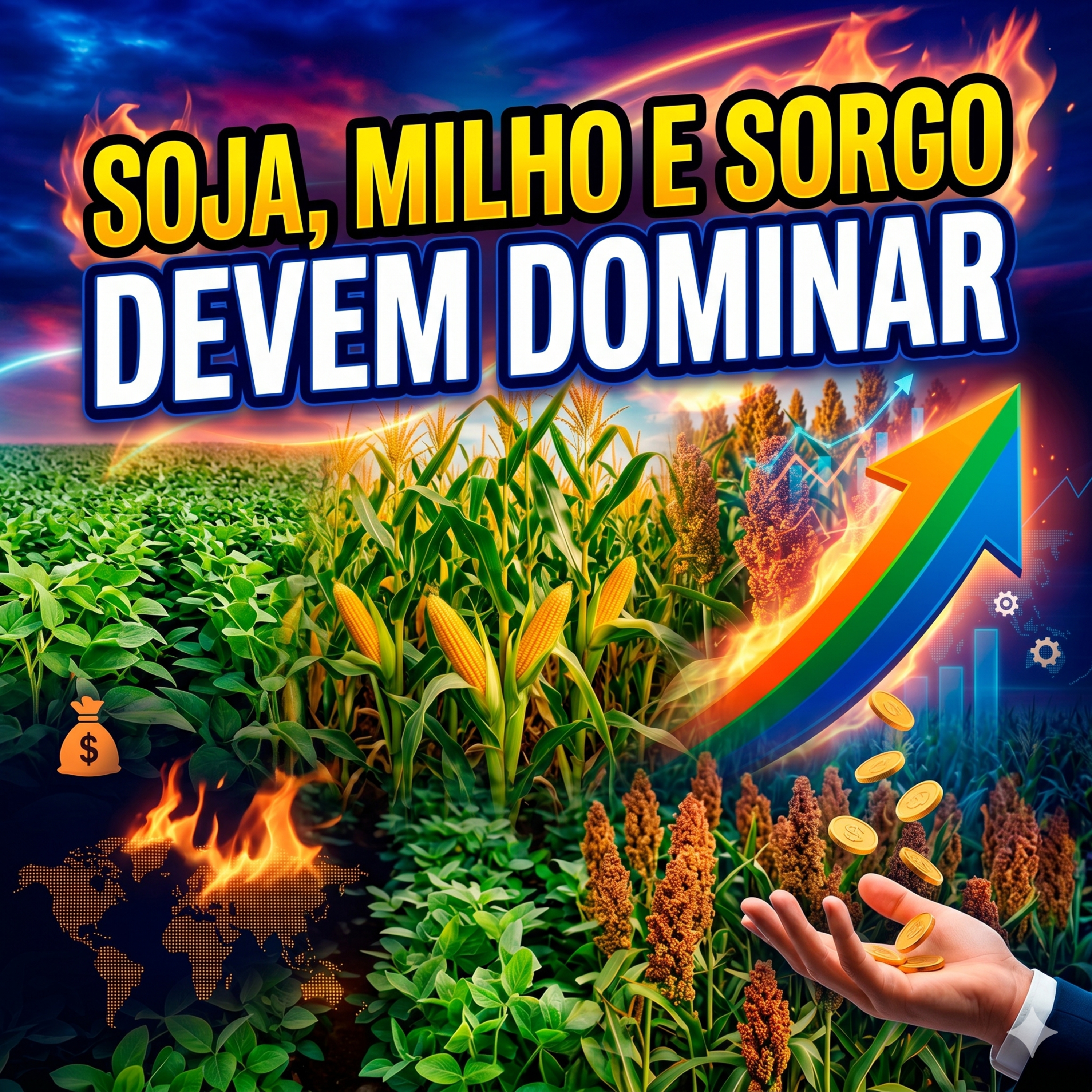 Soja, milho e sorgo devem dominar produção brasileira; arroz e feijão em queda episode artwork