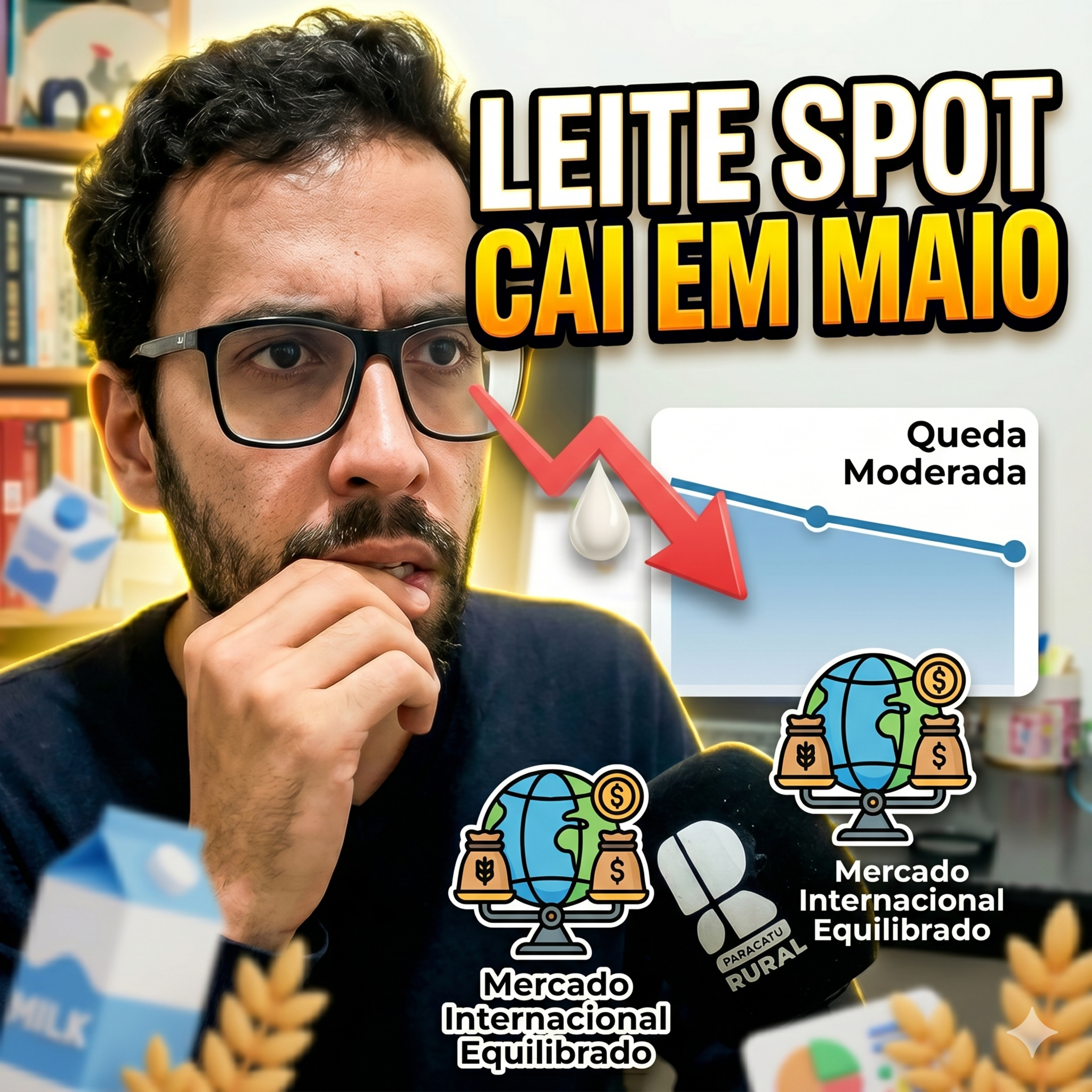 Leite spot cai em maio, mas recuo é moderado; mercado internacional é equilibrado  episode artwork