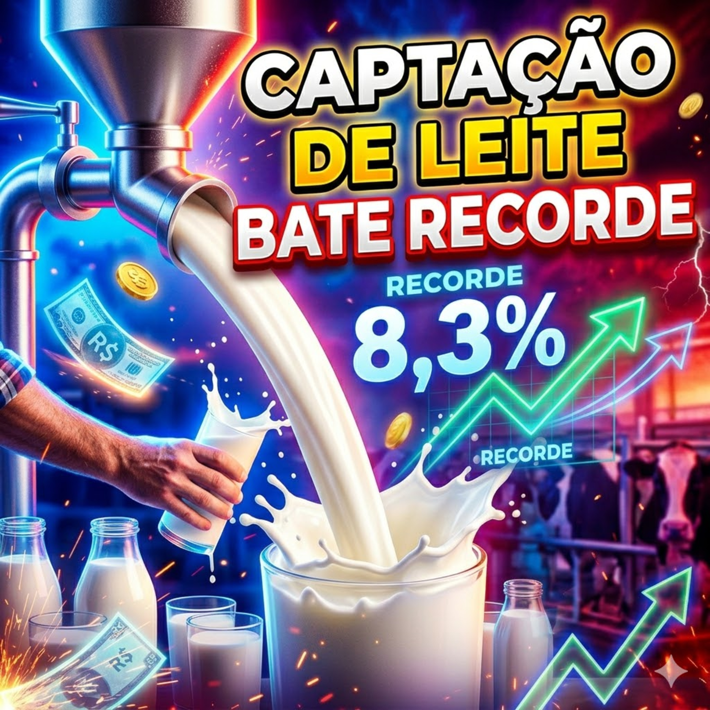Captação de leite bate recorde no 1º trimestre, mas avanço desacelera  episode artwork