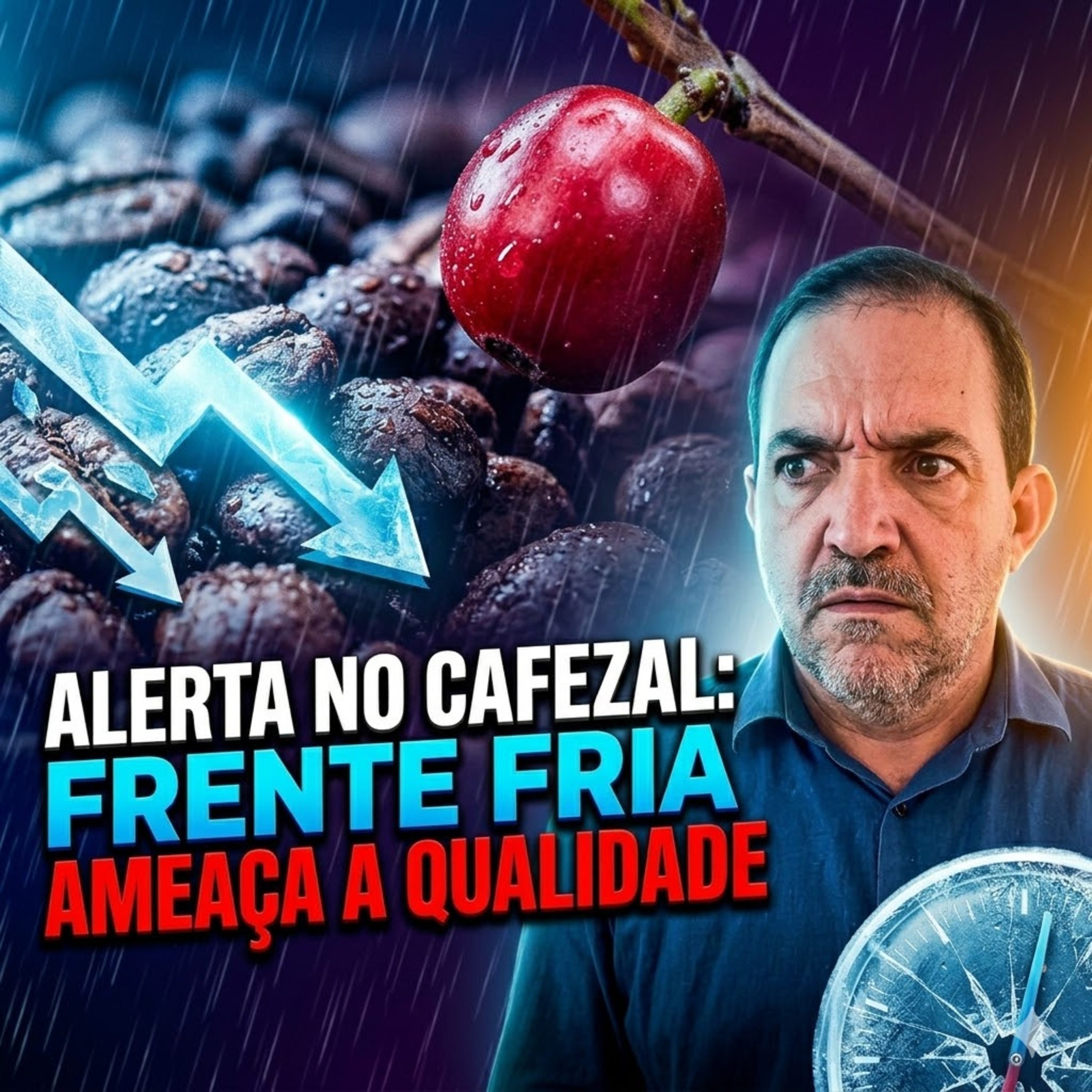 Alerta no Cafezal: Frente fria traz chuva e ameaça a qualidade da bebida na colheita episode artwork