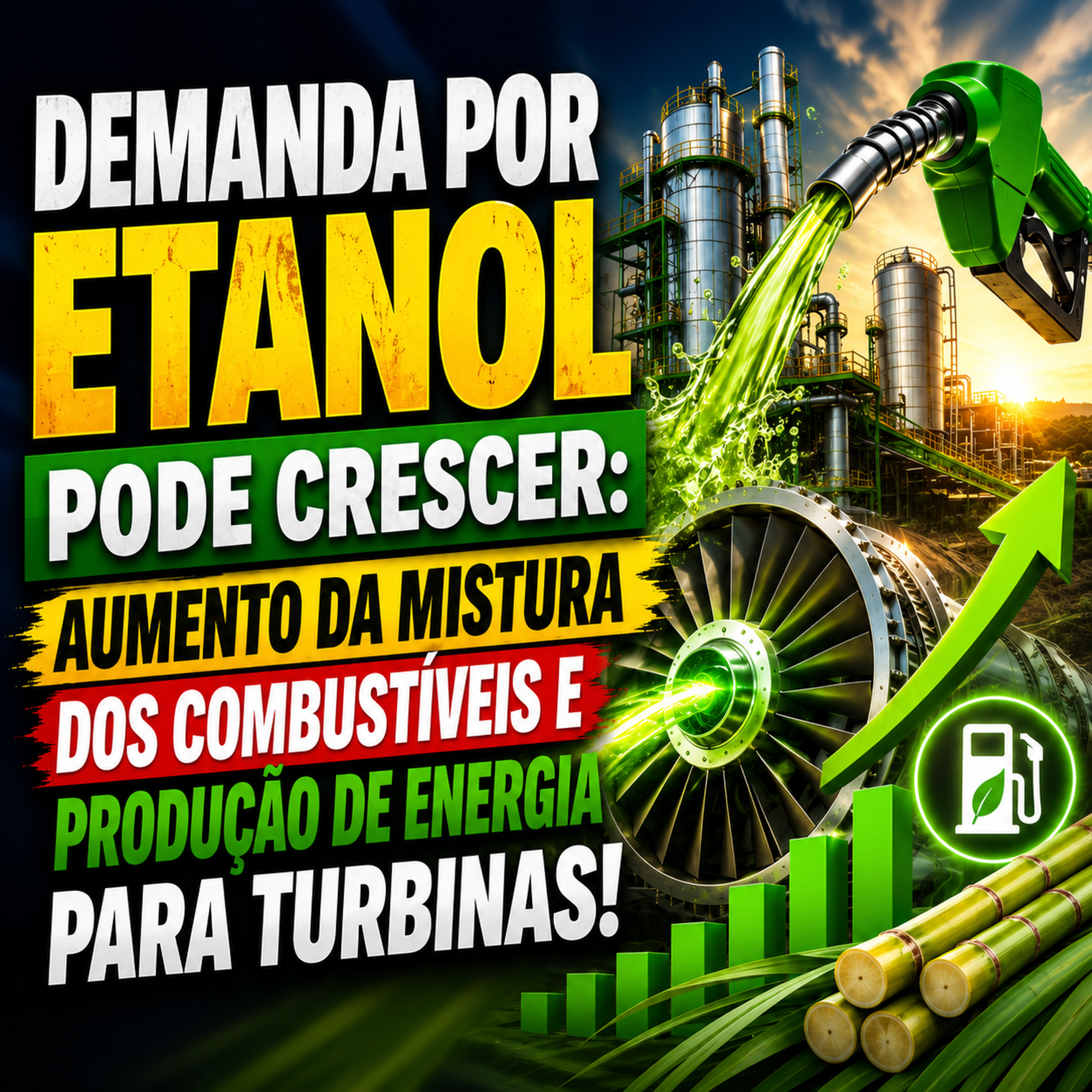 Demanda por etanol pode crescer: aumento da mistura dos combustíveis e produção de energia para turbinas! episode artwork