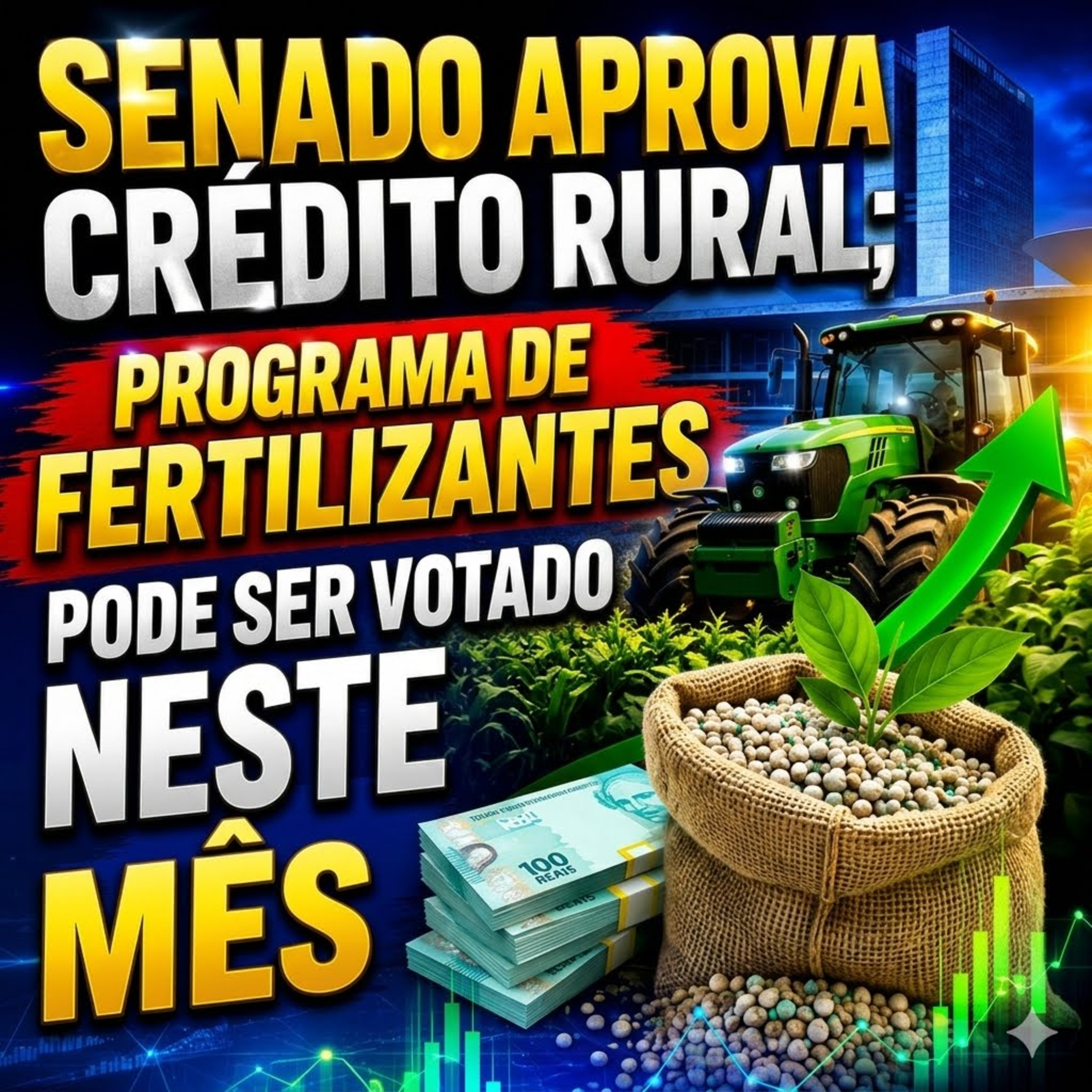 Senado aprova crédito rural; programa de fertilizantes pode ser votado neste mês episode artwork