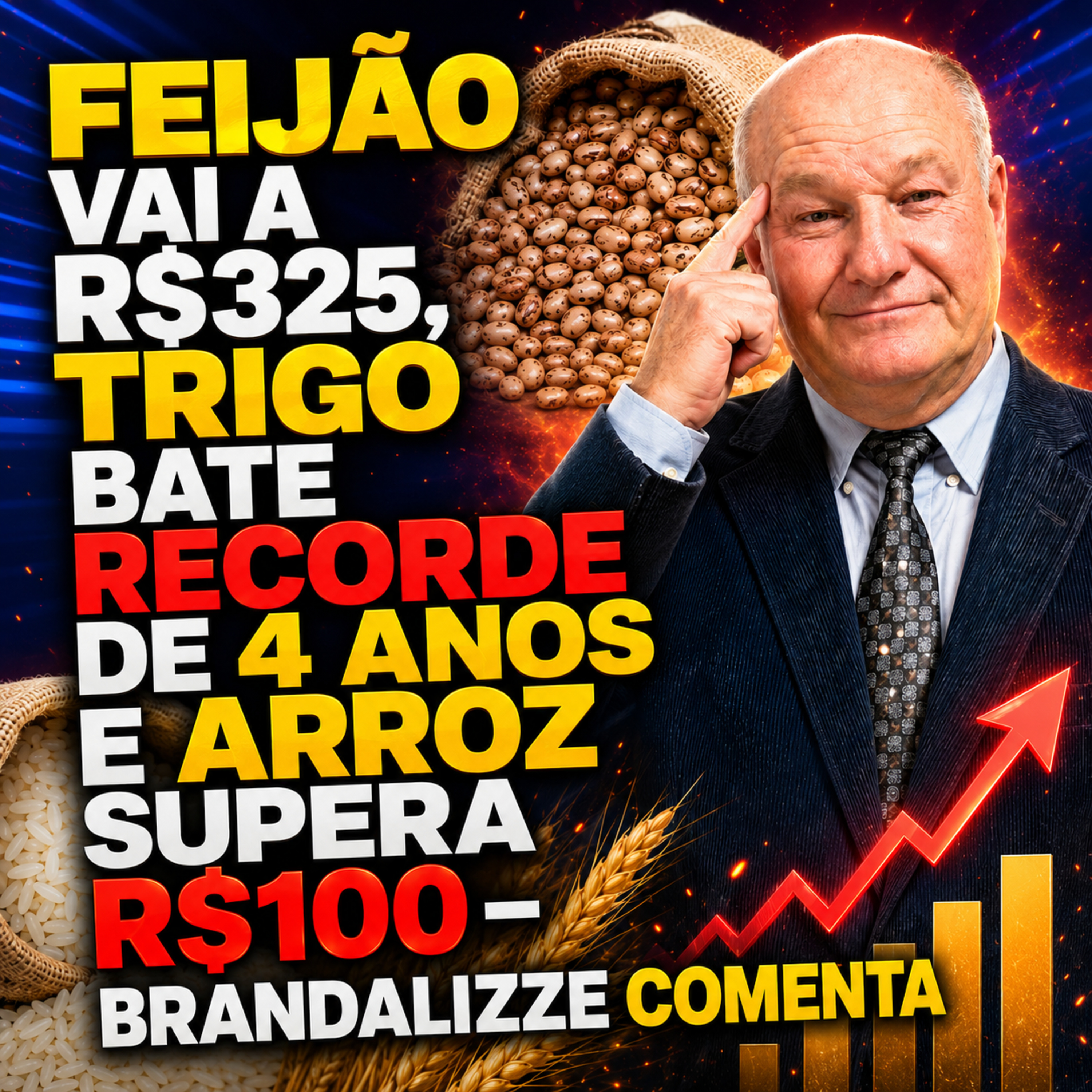 Feijão Vai a R$325, Trigo Bate Recorde de 4 Anos e Arroz Supera R$100 – Brandalizze comenta episode artwork
