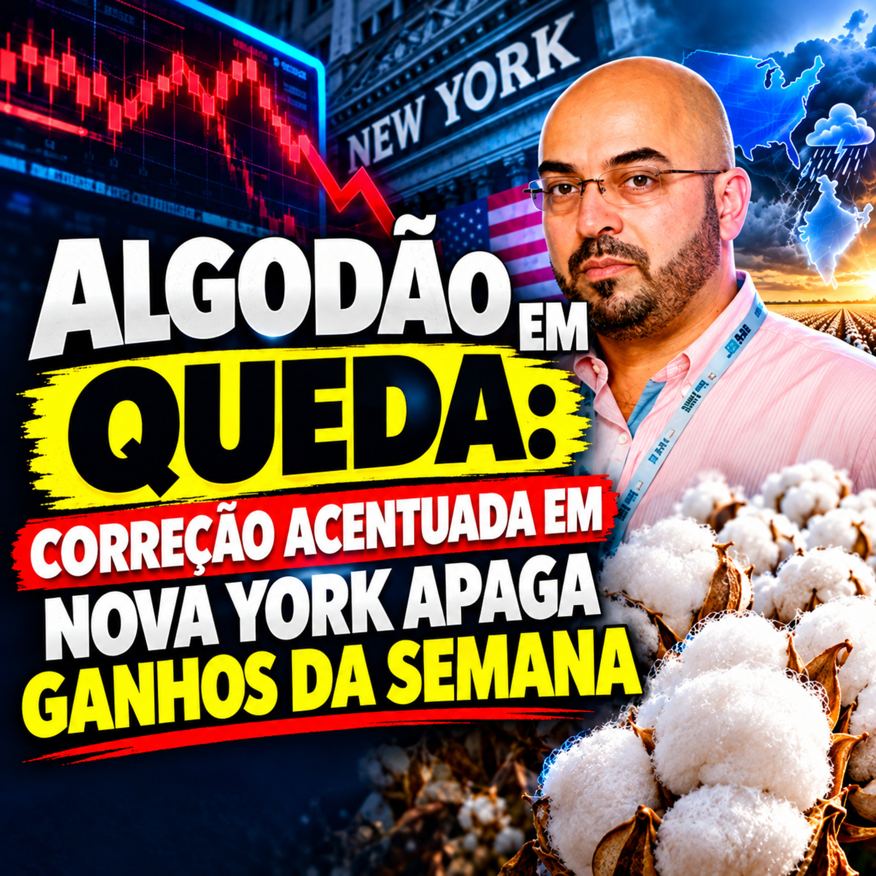 Algodão em queda: Correção acentuada em Nova York apaga ganhos da semana  episode artwork