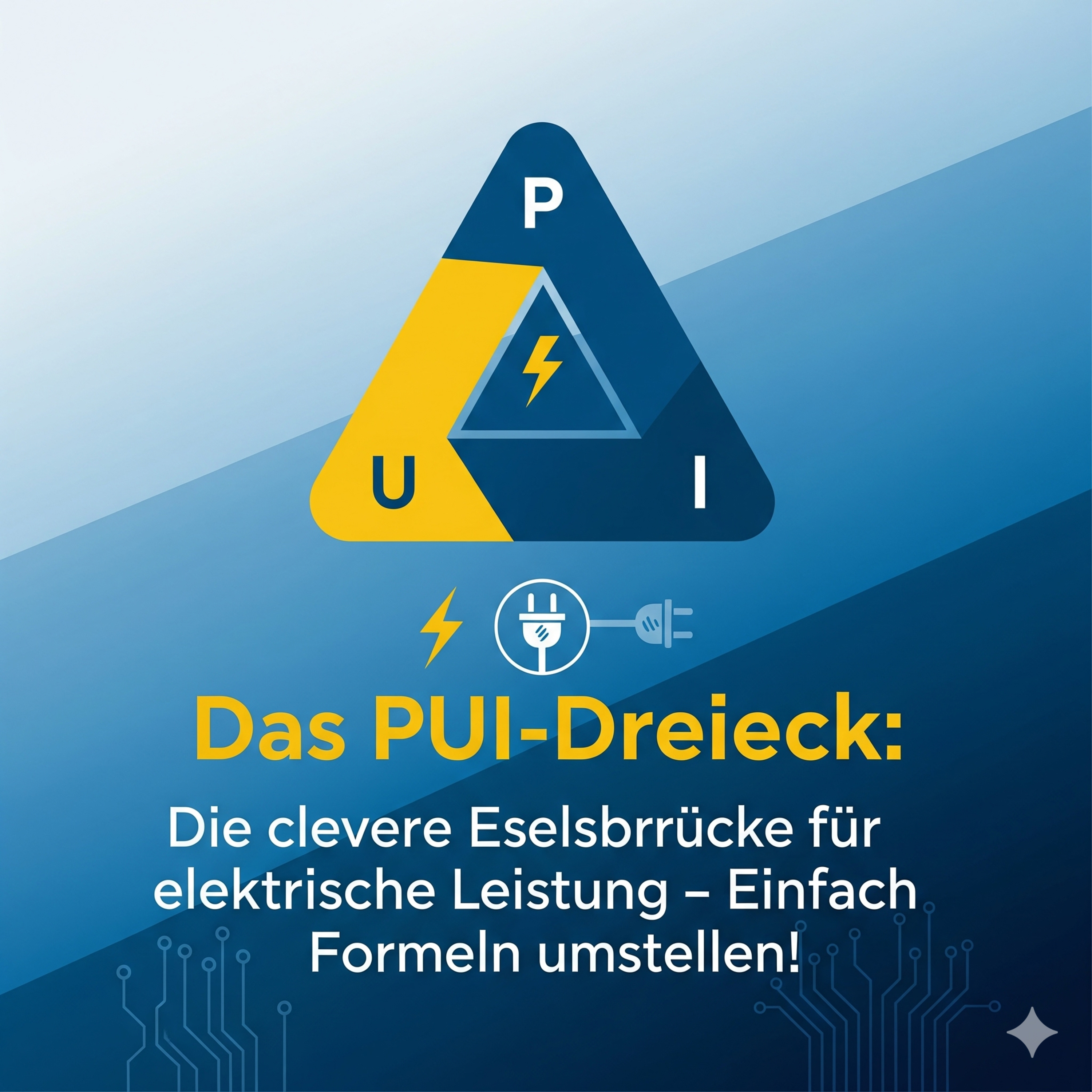 Das PUI-Dreieck: Die clevere Eselsbrücke für elektrische Leistung – Einfach Formeln umstellen! episode artwork