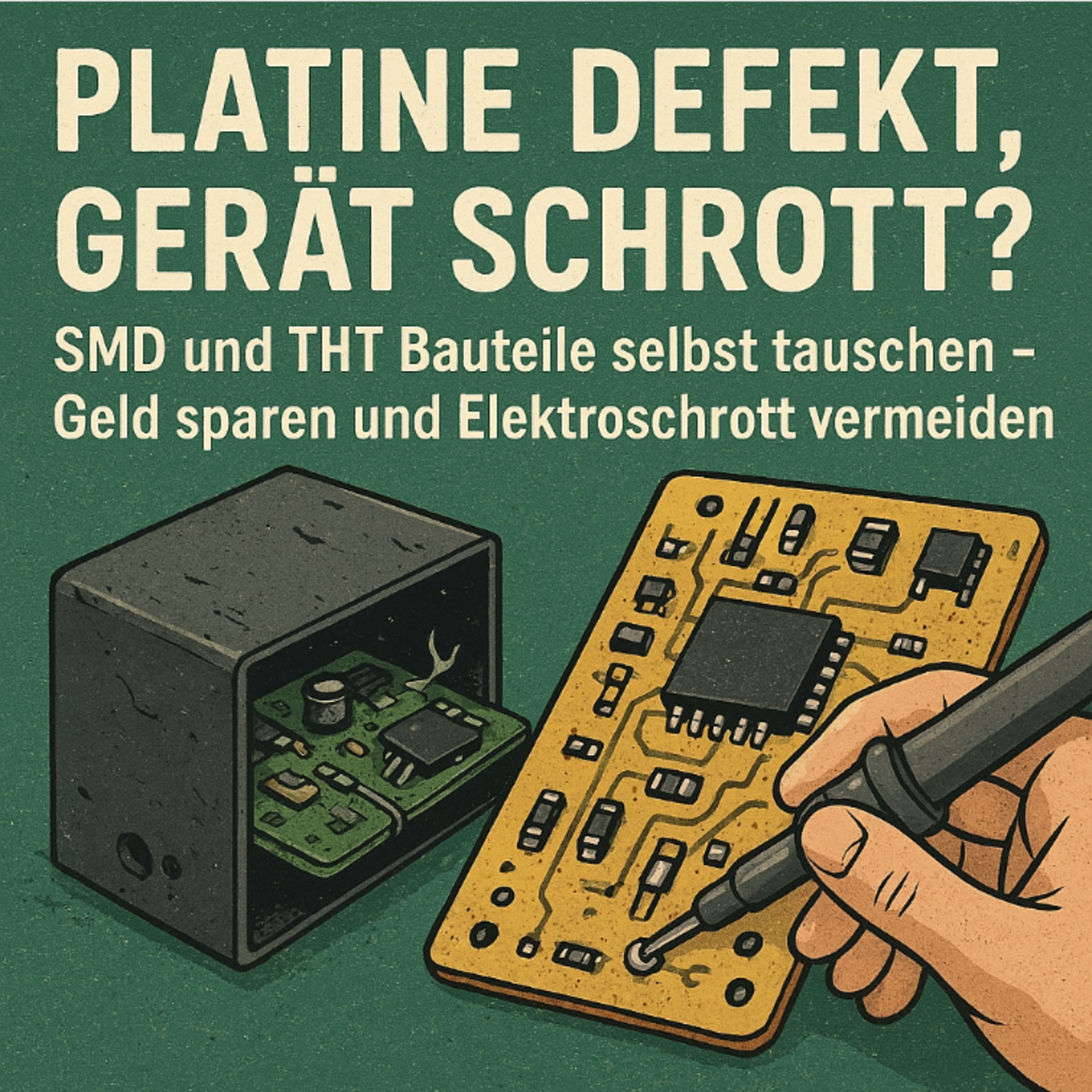 Platine defekt, Gerät Schrott? Bauteile selbst tauschen – Geld sparen und Elektroschrott vermeiden episode artwork